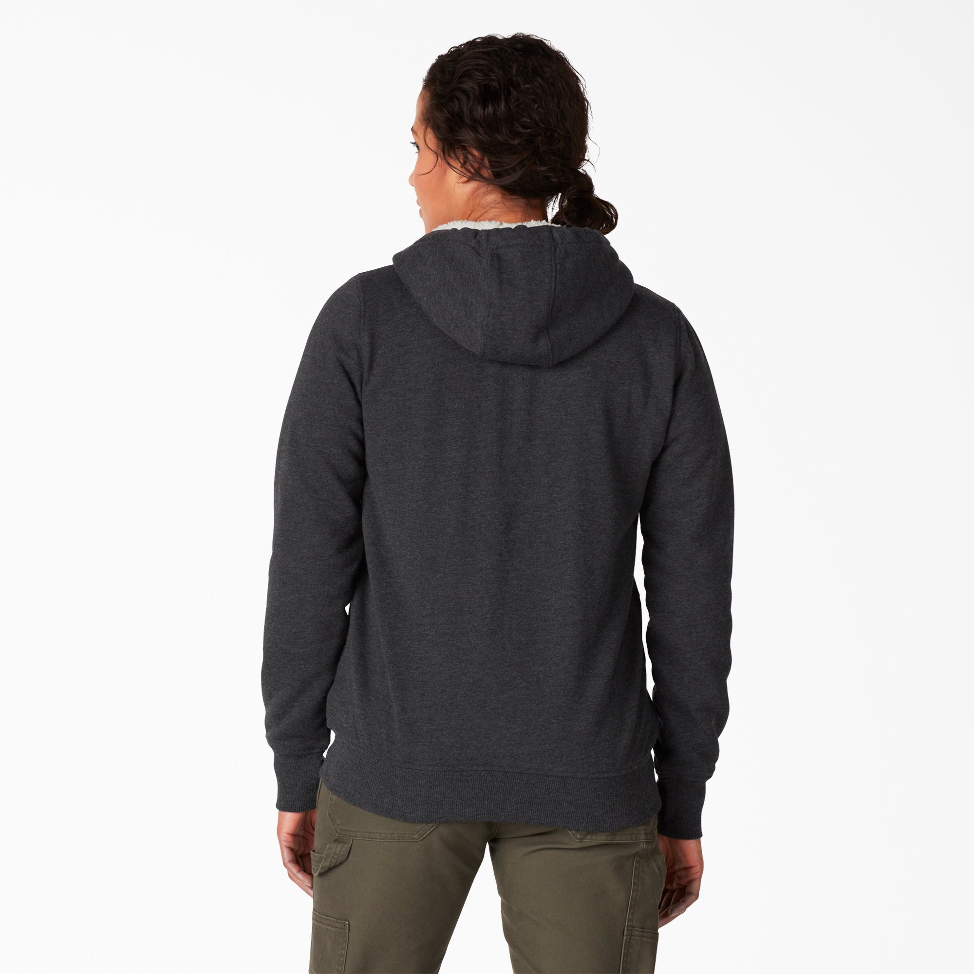Women's High Pile Fleece Lined Hoodie - 图片 2