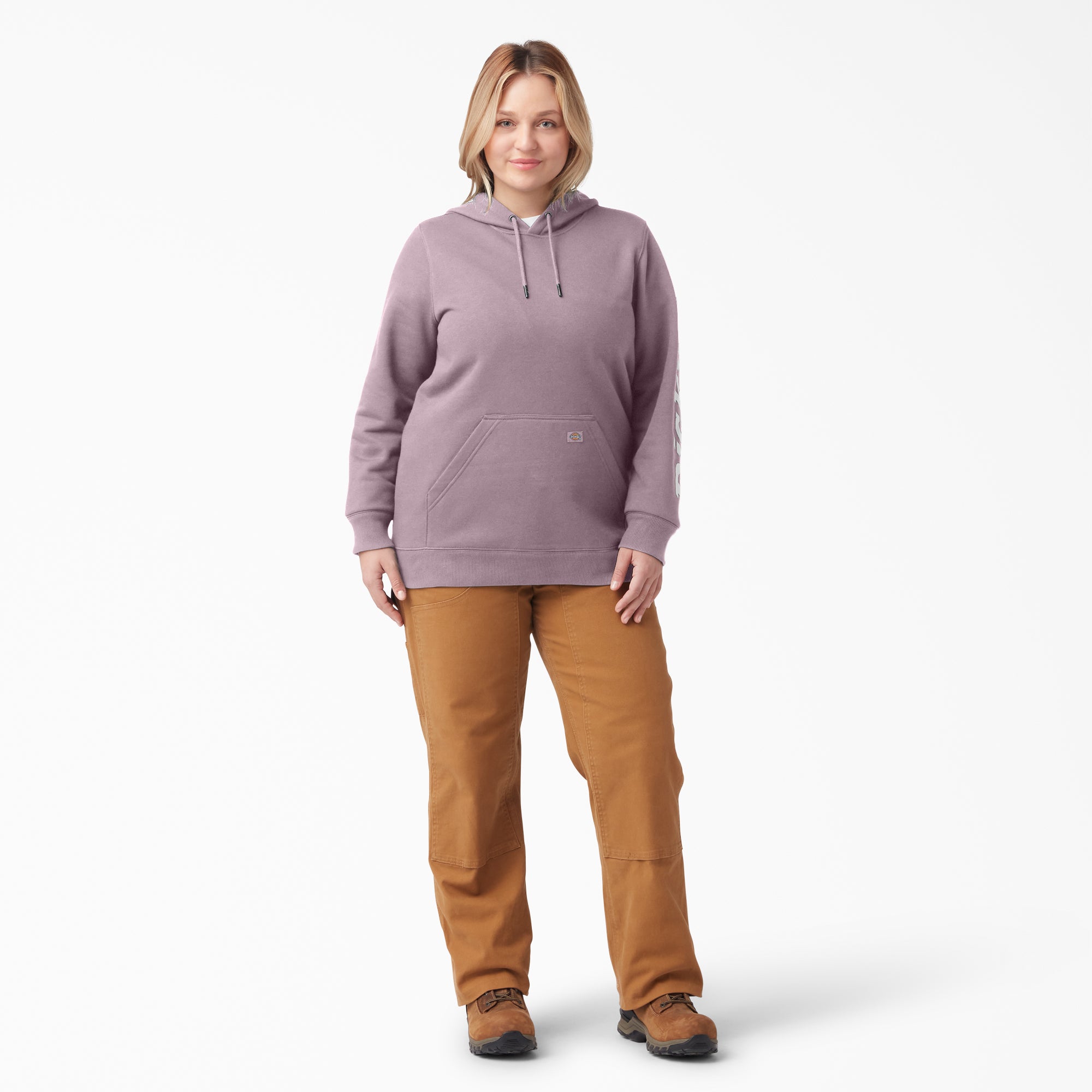 Women's Plus Water Repellent Sleeve Logo Hoodie - 图片 4