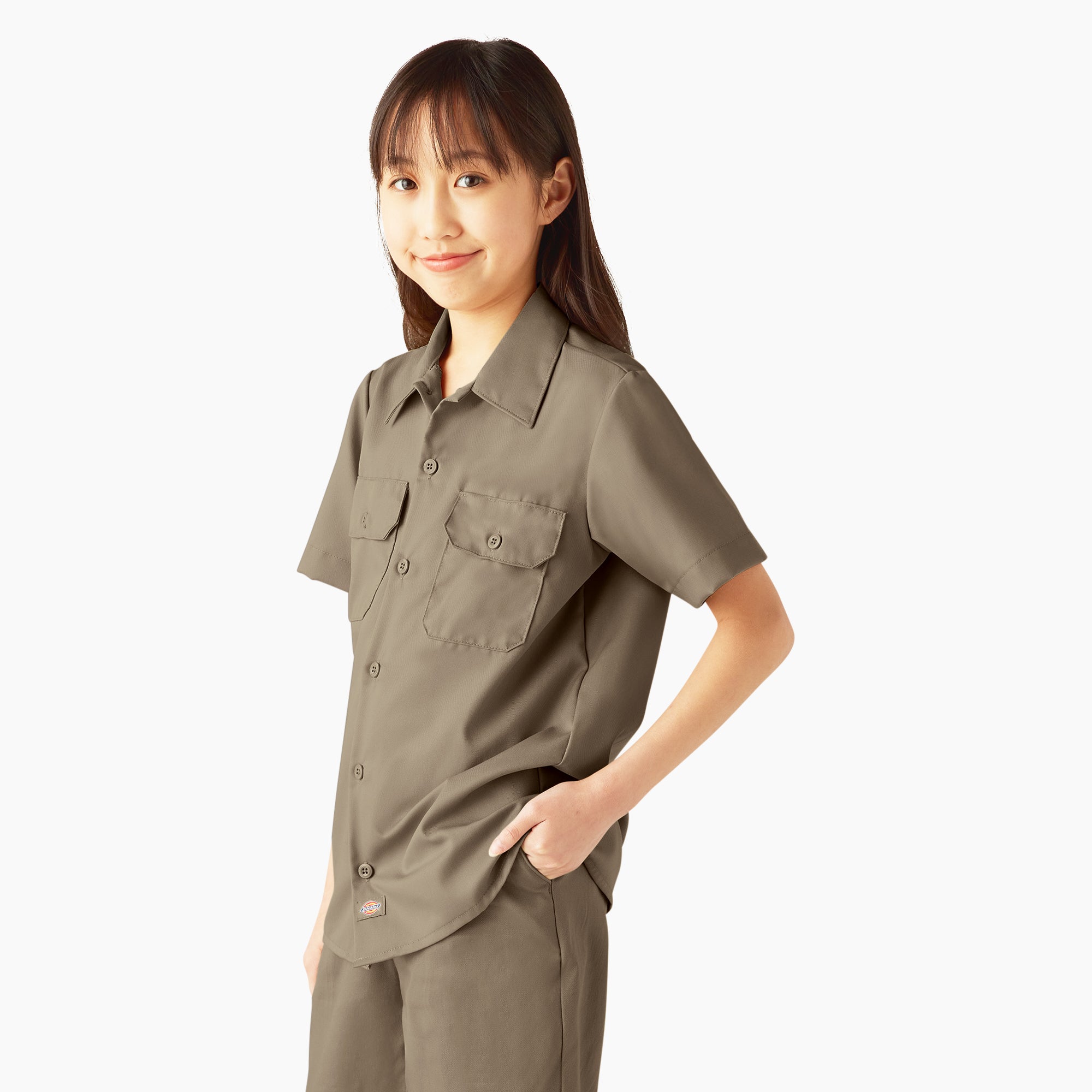 Kids' Short Sleeve Work Shirt - 图片 3