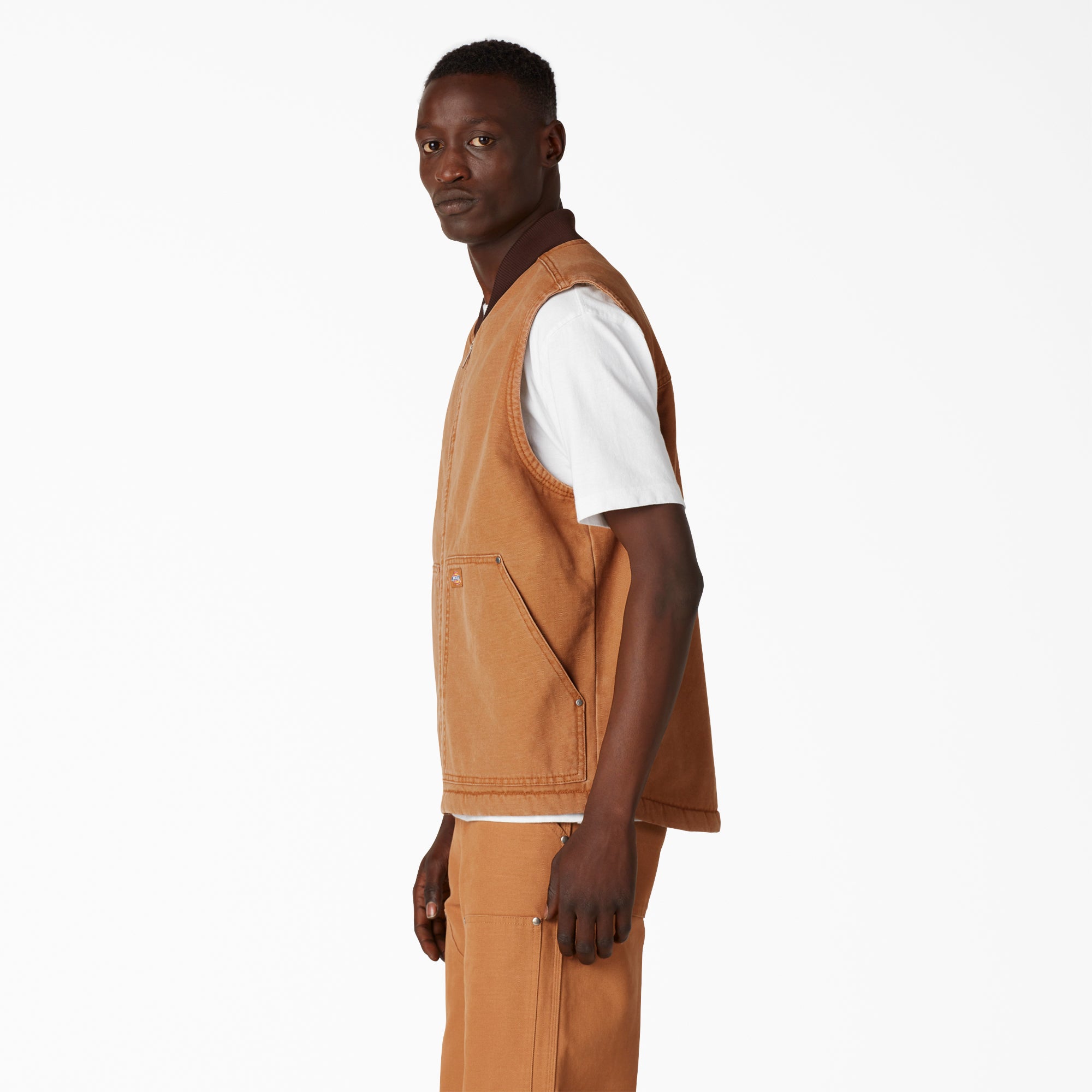 Stonewashed Duck High Pile Fleece Lined Vest - 图片 3