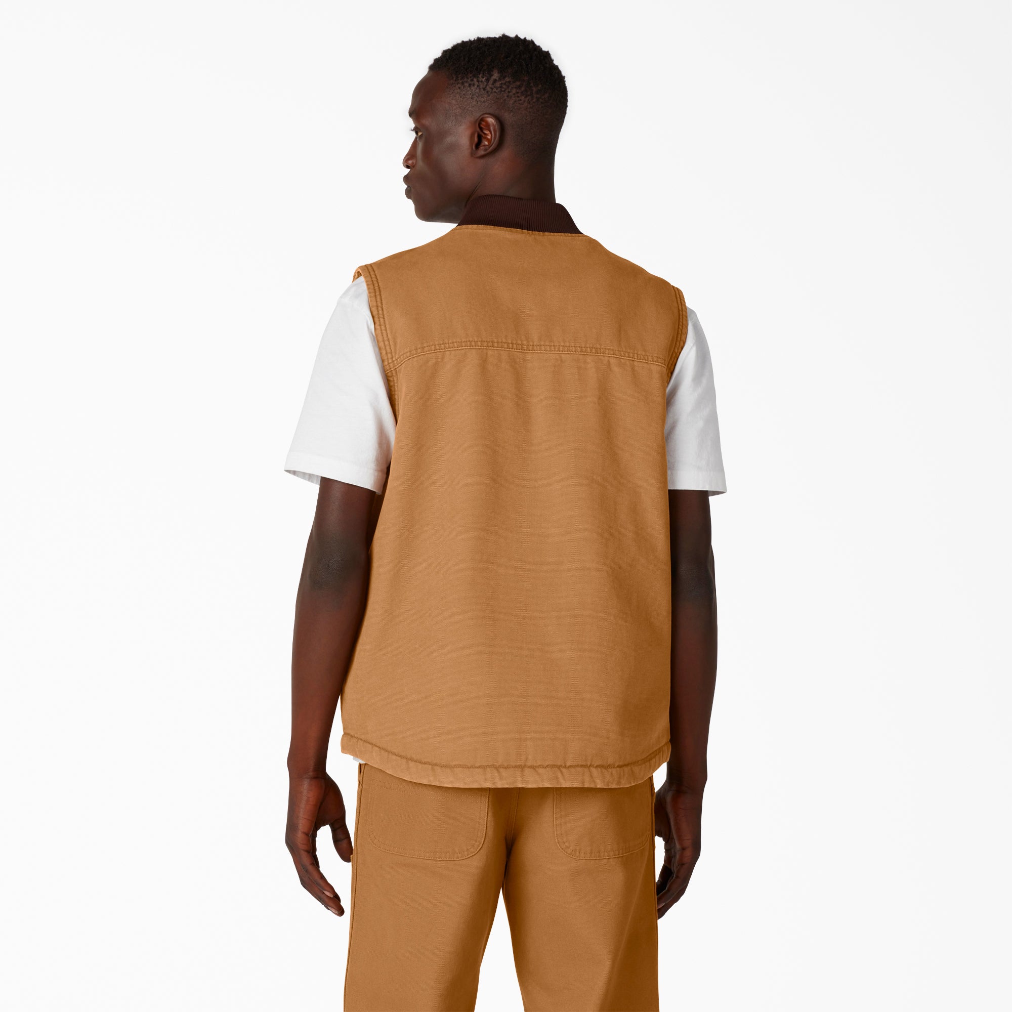 Stonewashed Duck High Pile Fleece Lined Vest - 图片 2