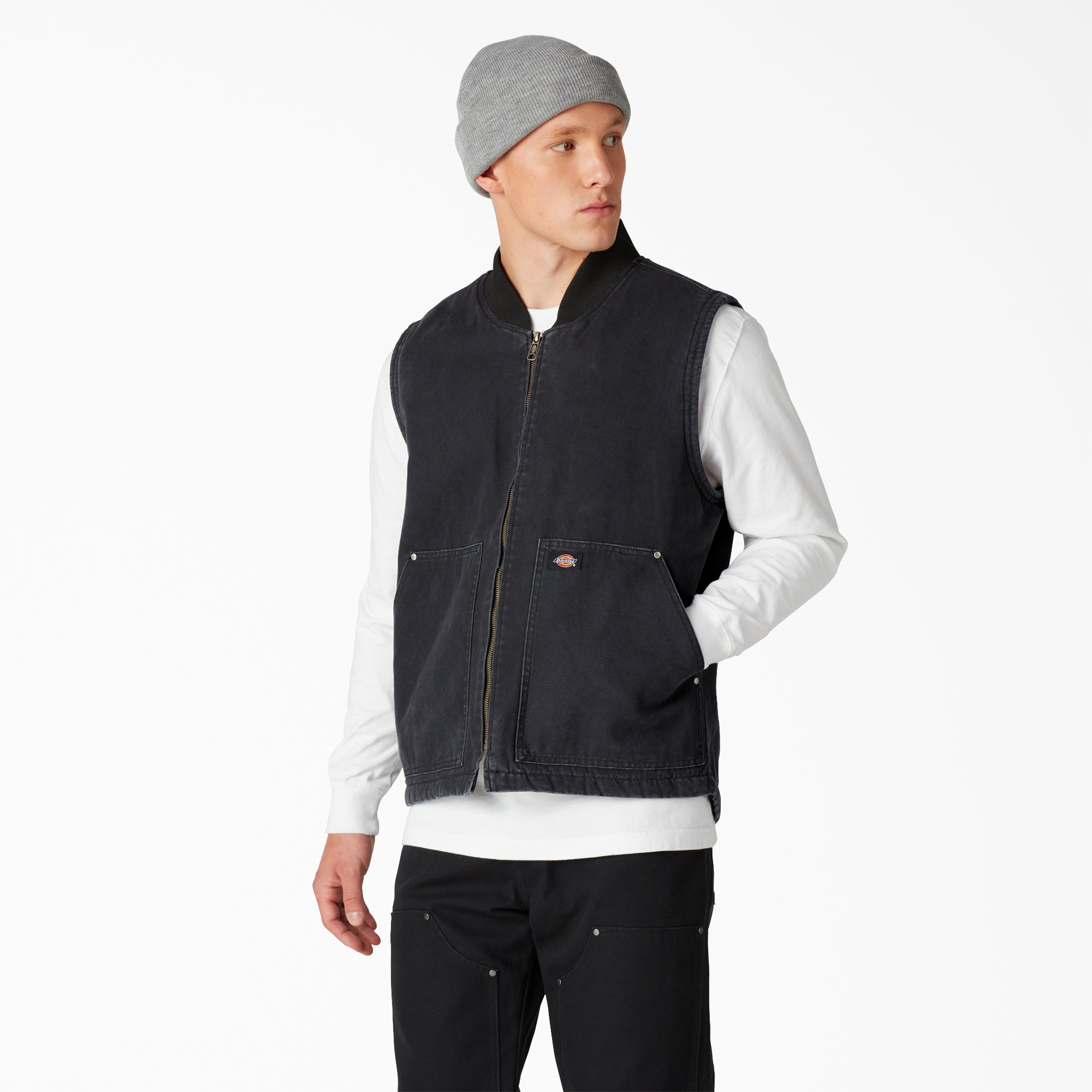Stonewashed Duck High Pile Fleece Lined Vest - 图片 7