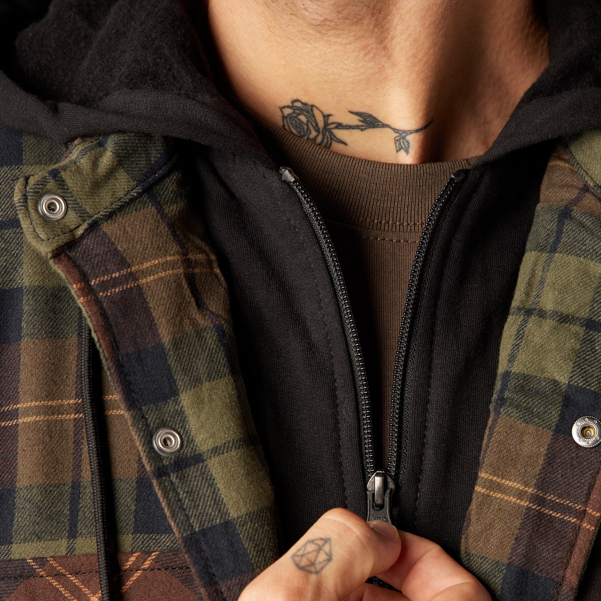 Flannel Hooded Shirt Jacket - 图片 7