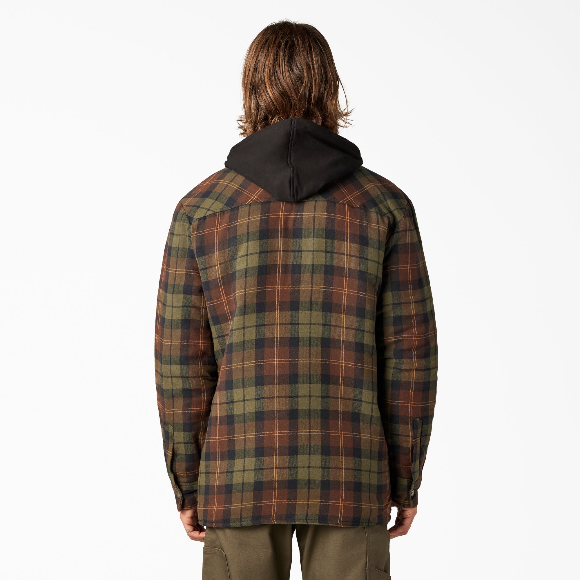 Flannel Hooded Shirt Jacket - 图片 2