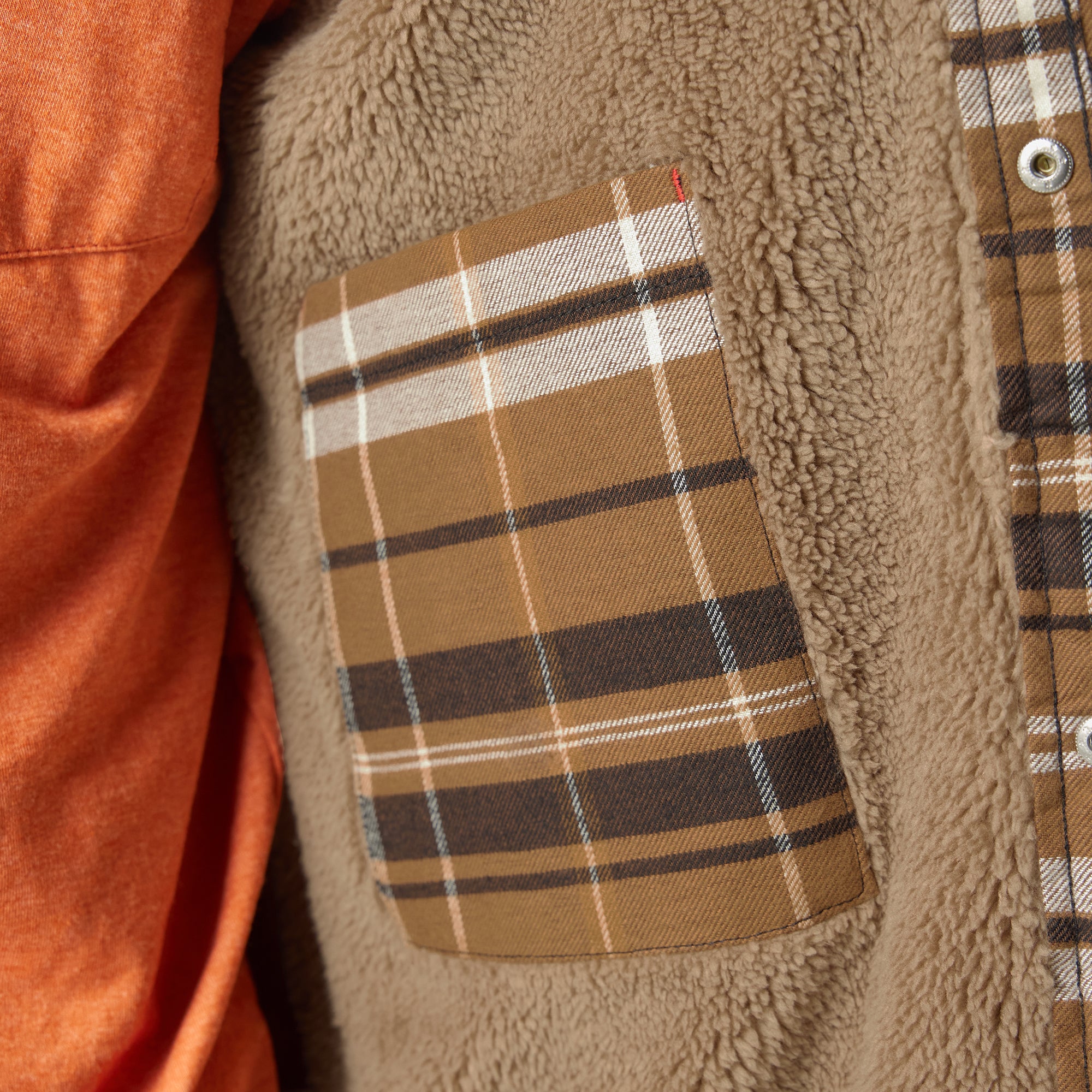 Water Repellent Fleece-Lined Flannel Shirt Jacket - 图片 10