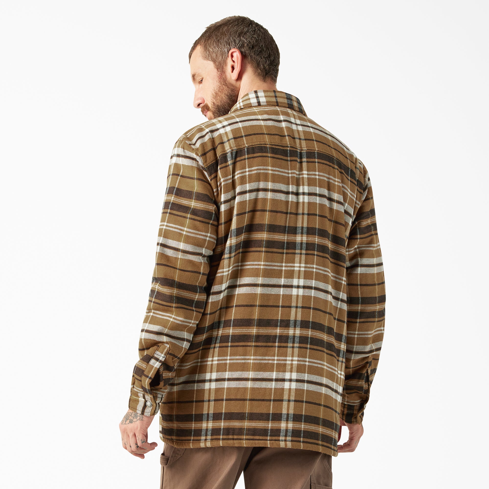 Water Repellent Fleece-Lined Flannel Shirt Jacket - 图片 2