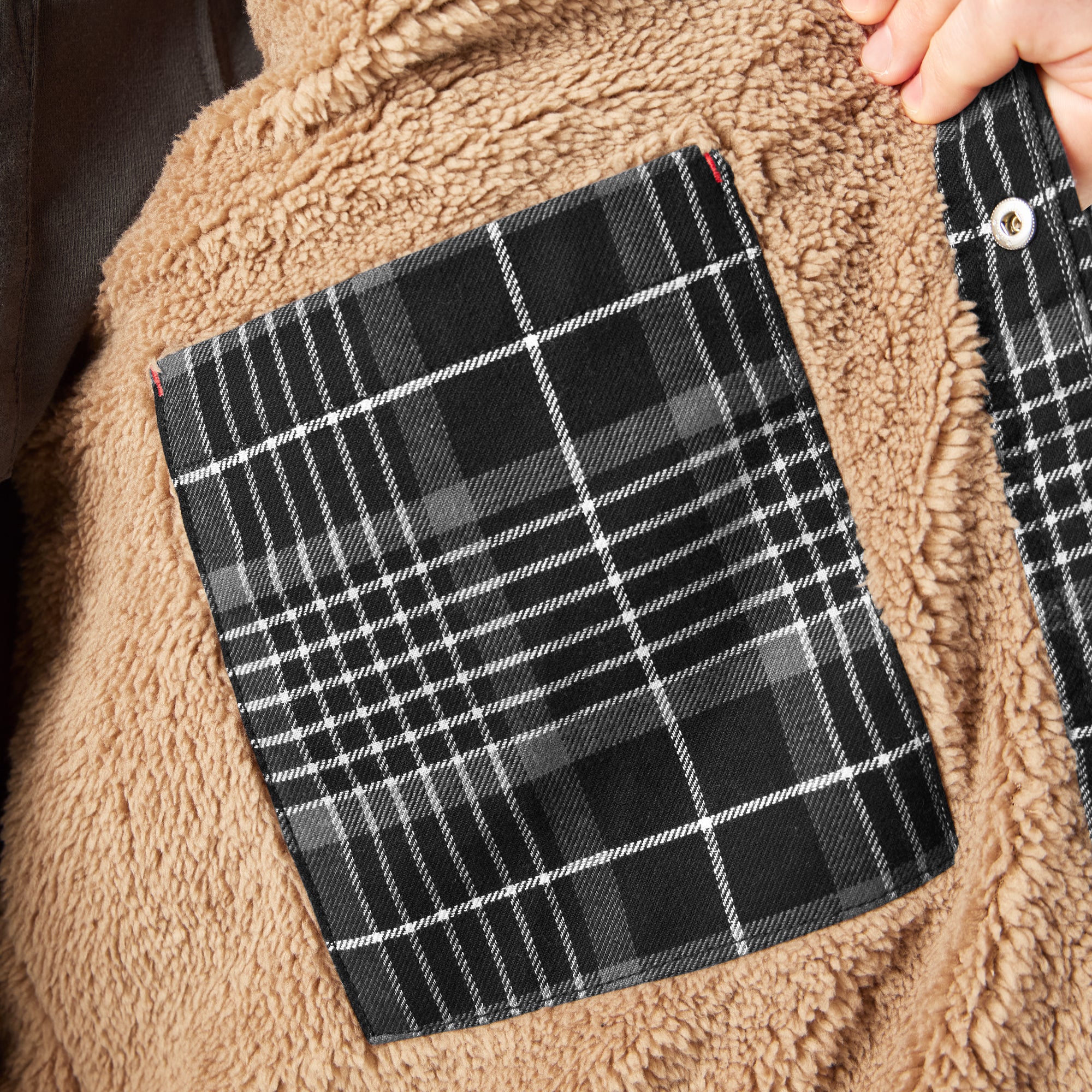 Water Repellent Fleece-Lined Flannel Shirt Jacket - 图片 8