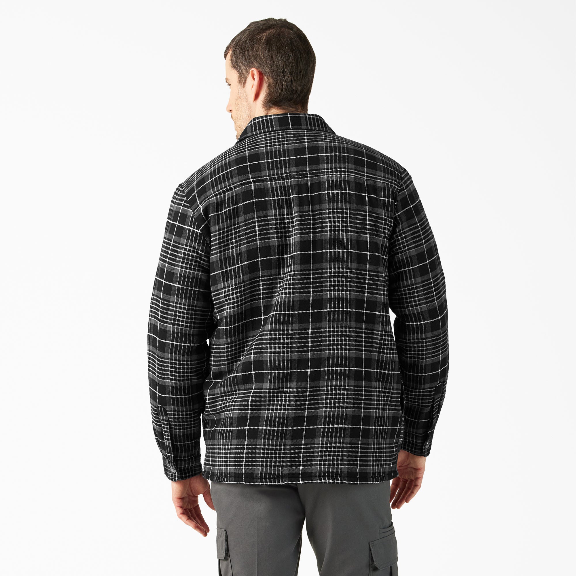 Water Repellent Fleece-Lined Flannel Shirt Jacket - 图片 2