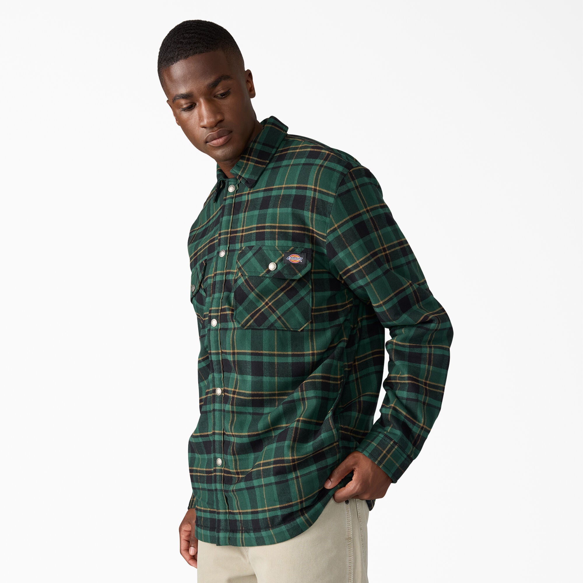 Water Repellent Fleece-Lined Flannel Shirt Jacket - 图片 3