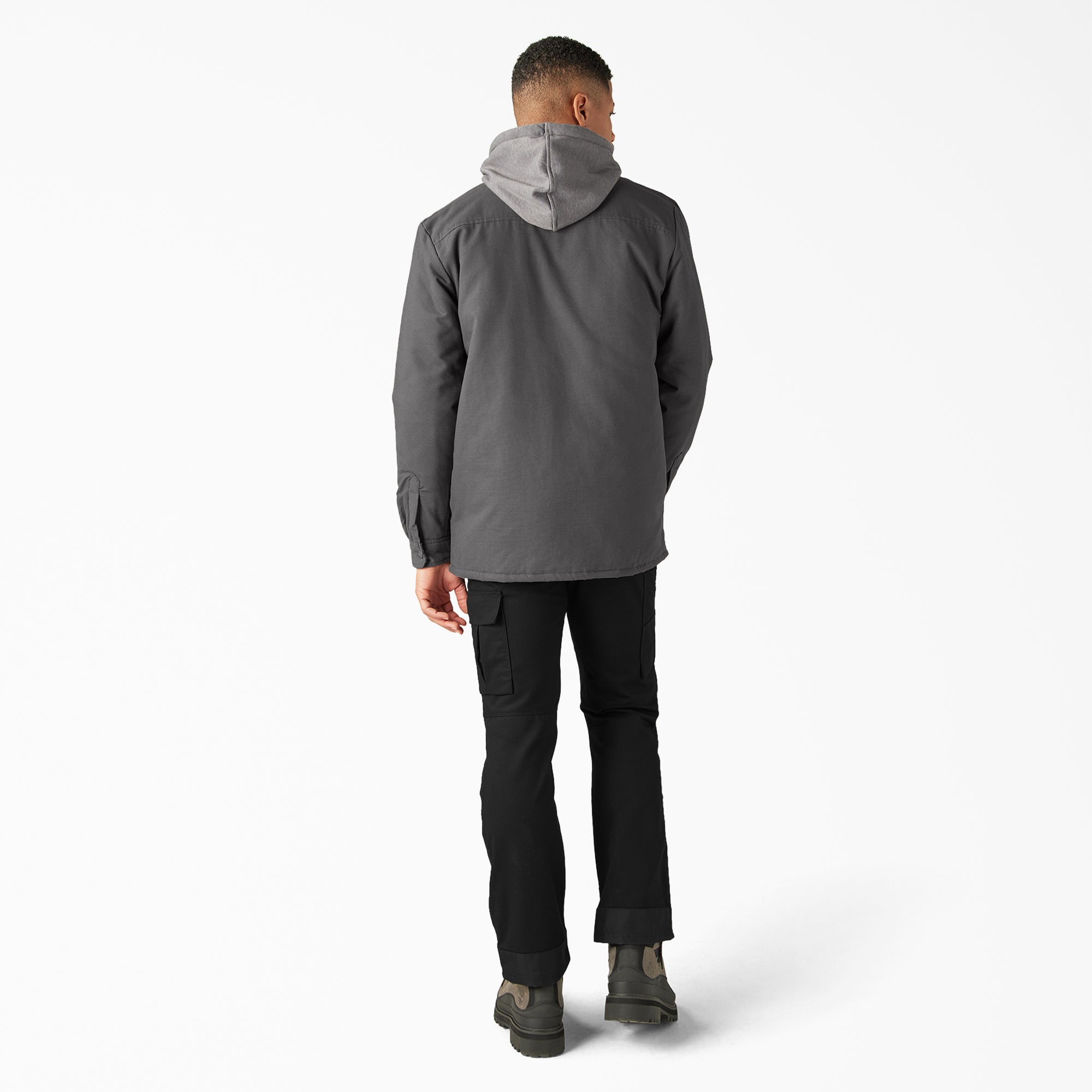 Water Repellent Duck Hooded Shirt Jacket - 图片 5