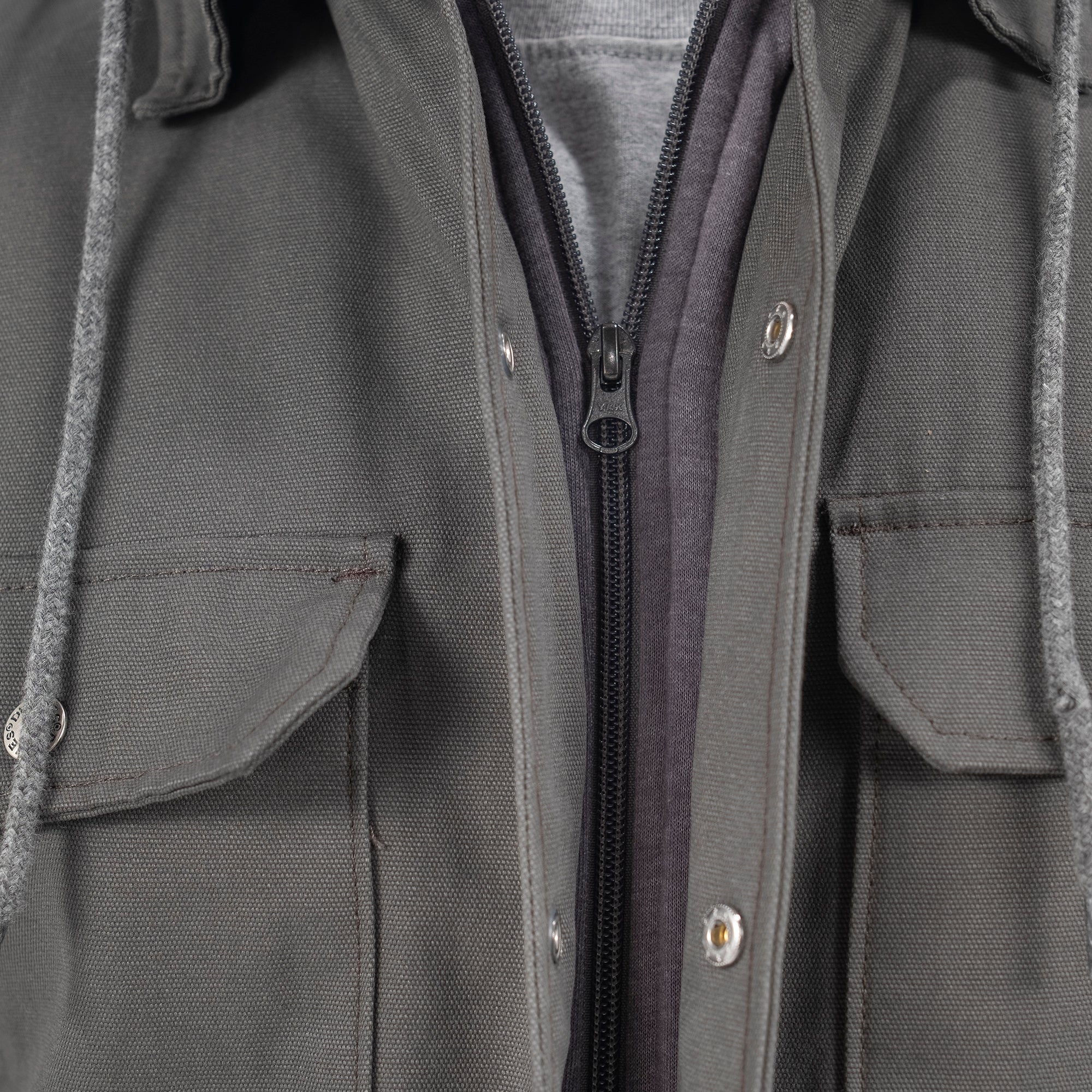 Water Repellent Duck Hooded Shirt Jacket - 图片 6