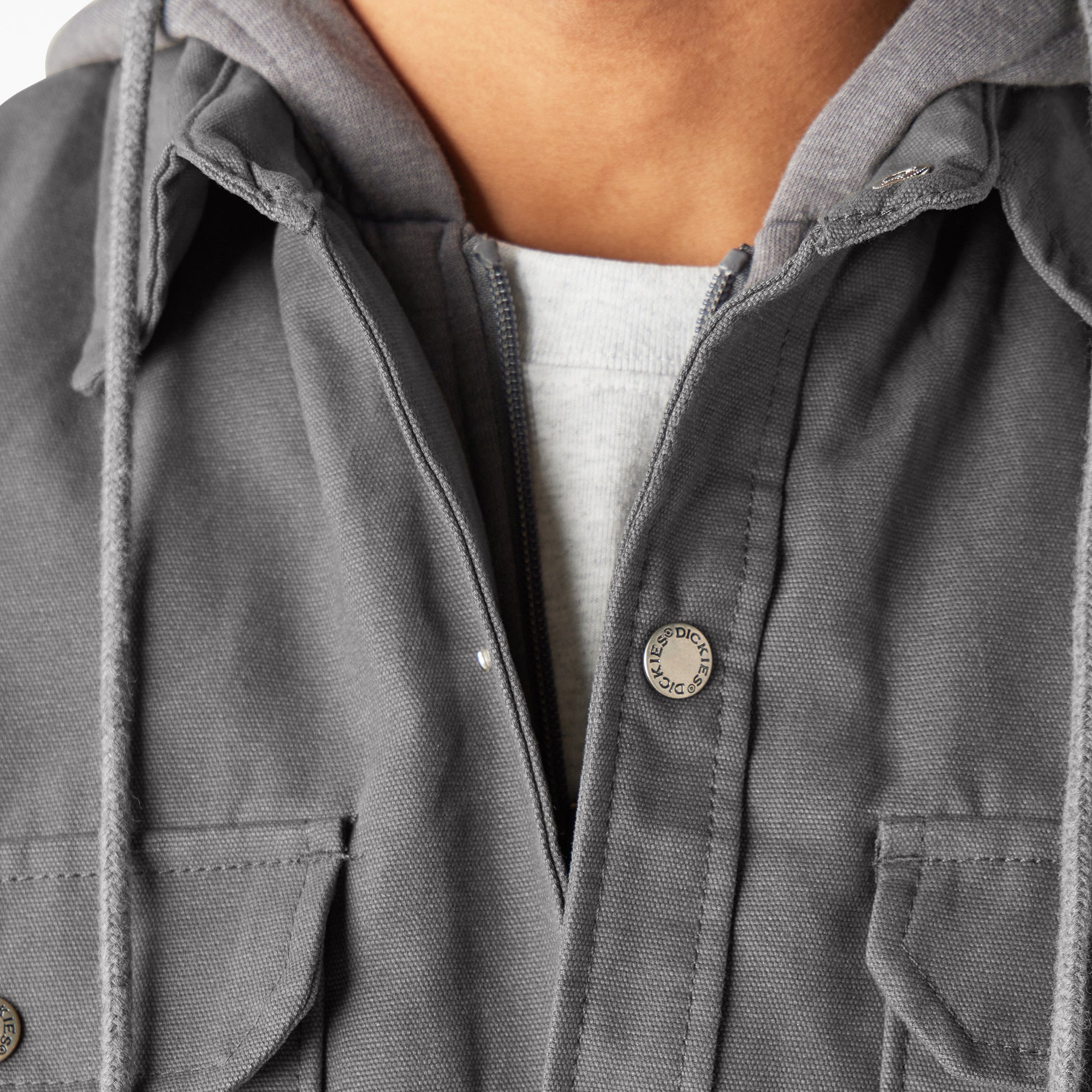 Water Repellent Duck Hooded Shirt Jacket - 图片 7