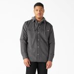Water Repellent Duck Hooded Shirt Jacket
