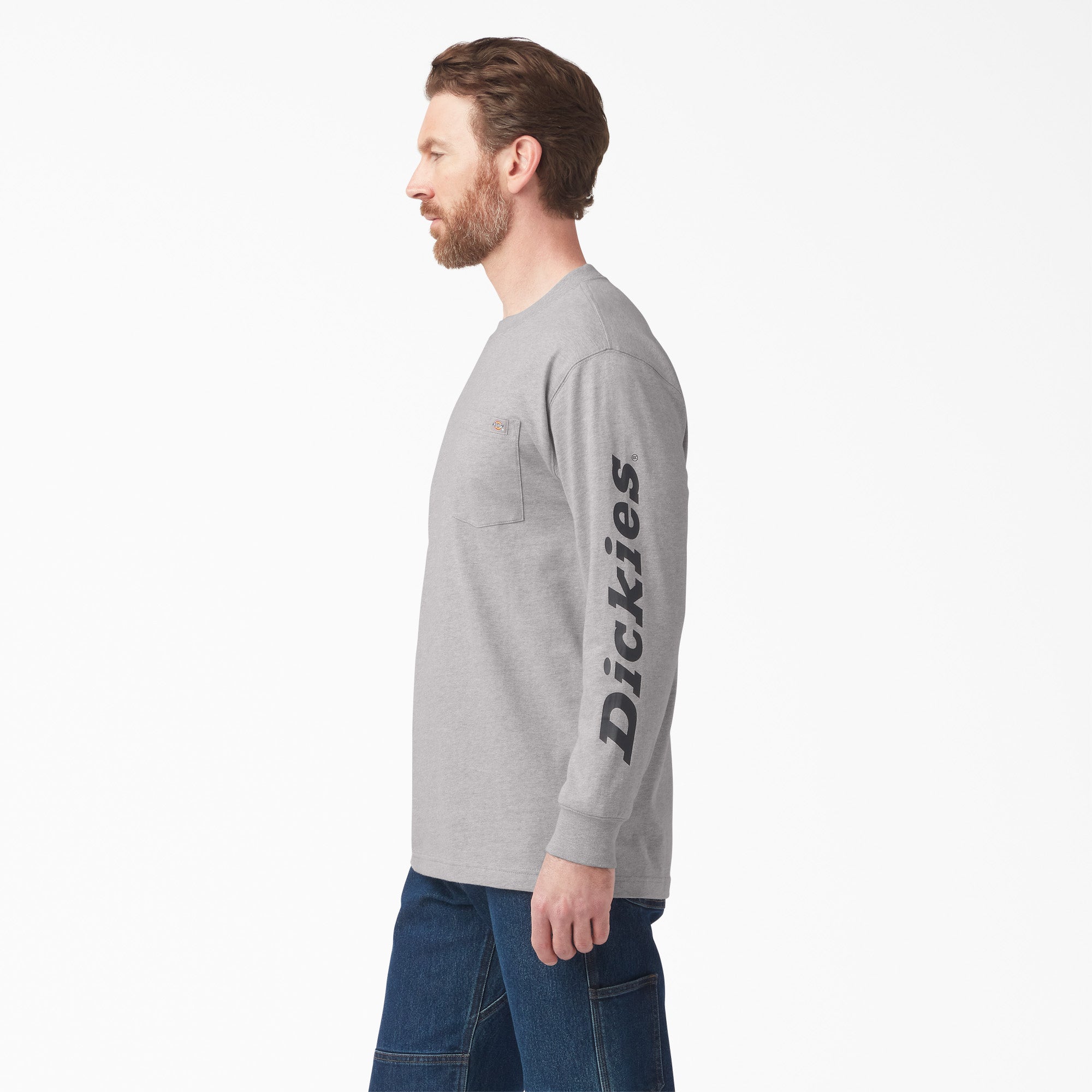 Logo Graphic Long Sleeve Pocket T-Shirt - 图片 3