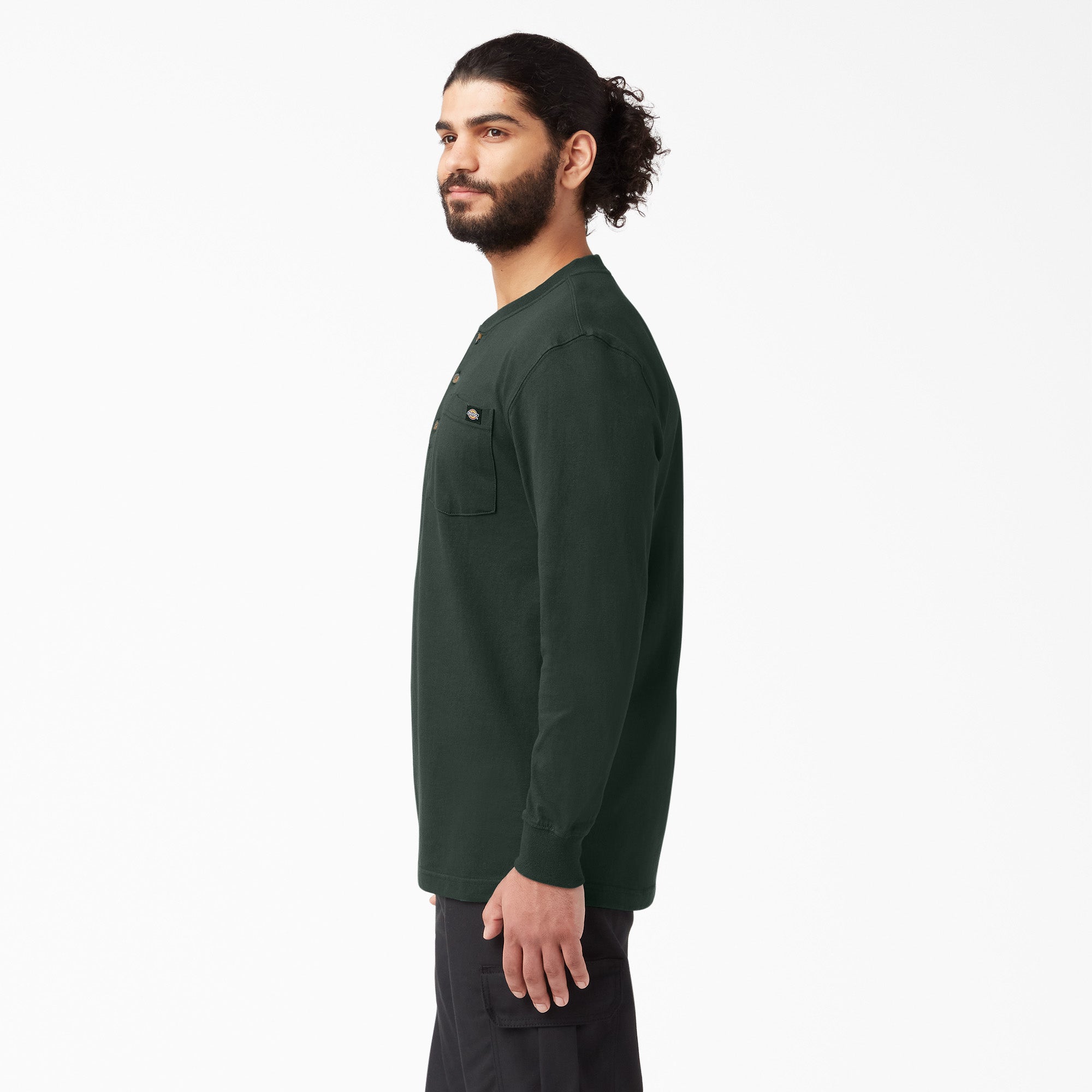 Heavyweight Long Sleeve Henley T-Shirt - 图片 3