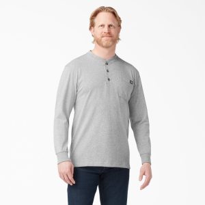 Heavyweight Long Sleeve Henley T-Shirt