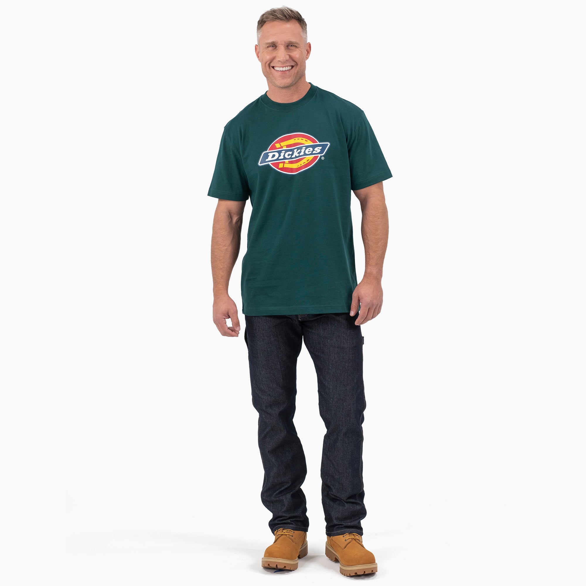 Short Sleeve Tri-Color Logo Graphic T-Shirt - 图片 4