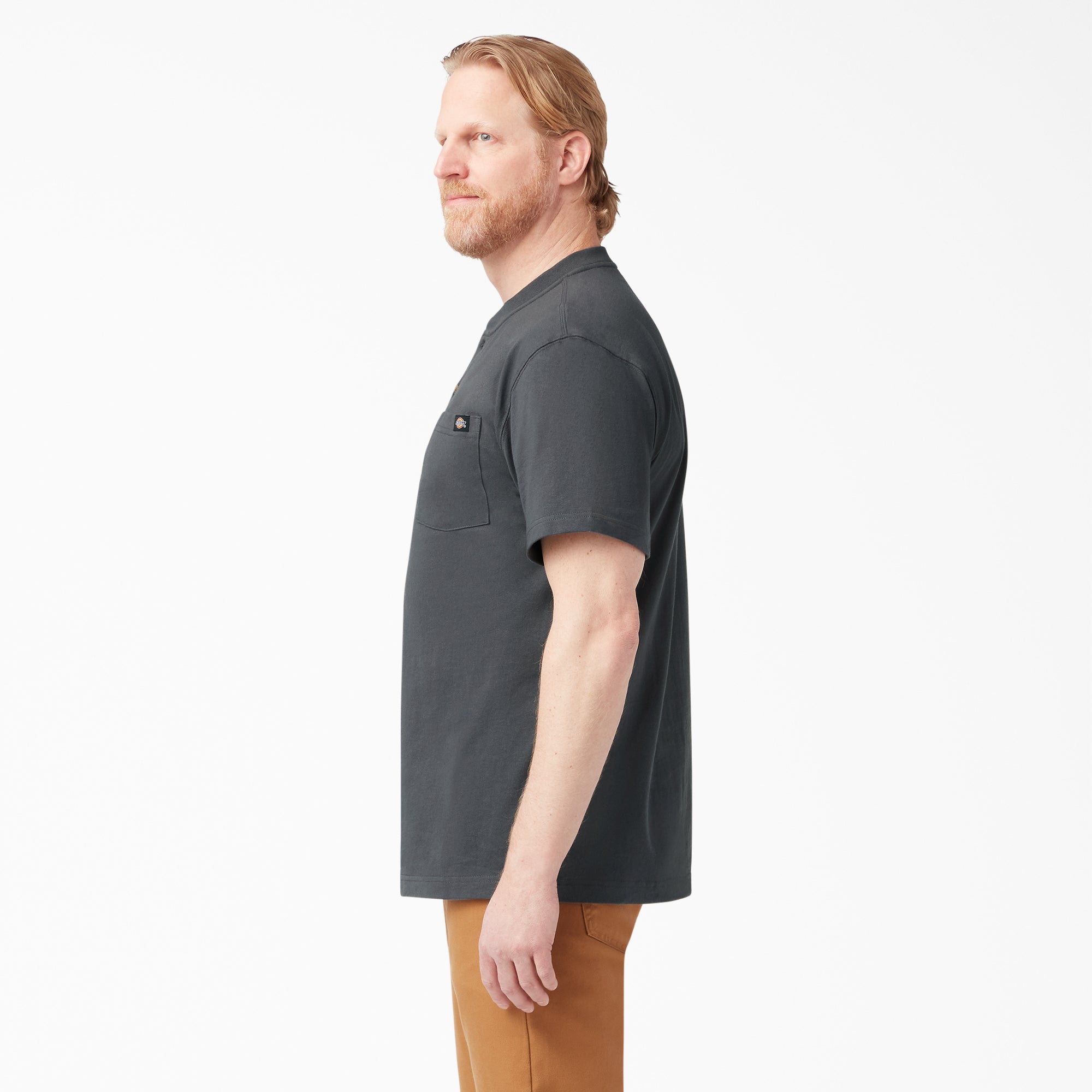 Heavyweight Short Sleeve Henley T-Shirt - 图片 3
