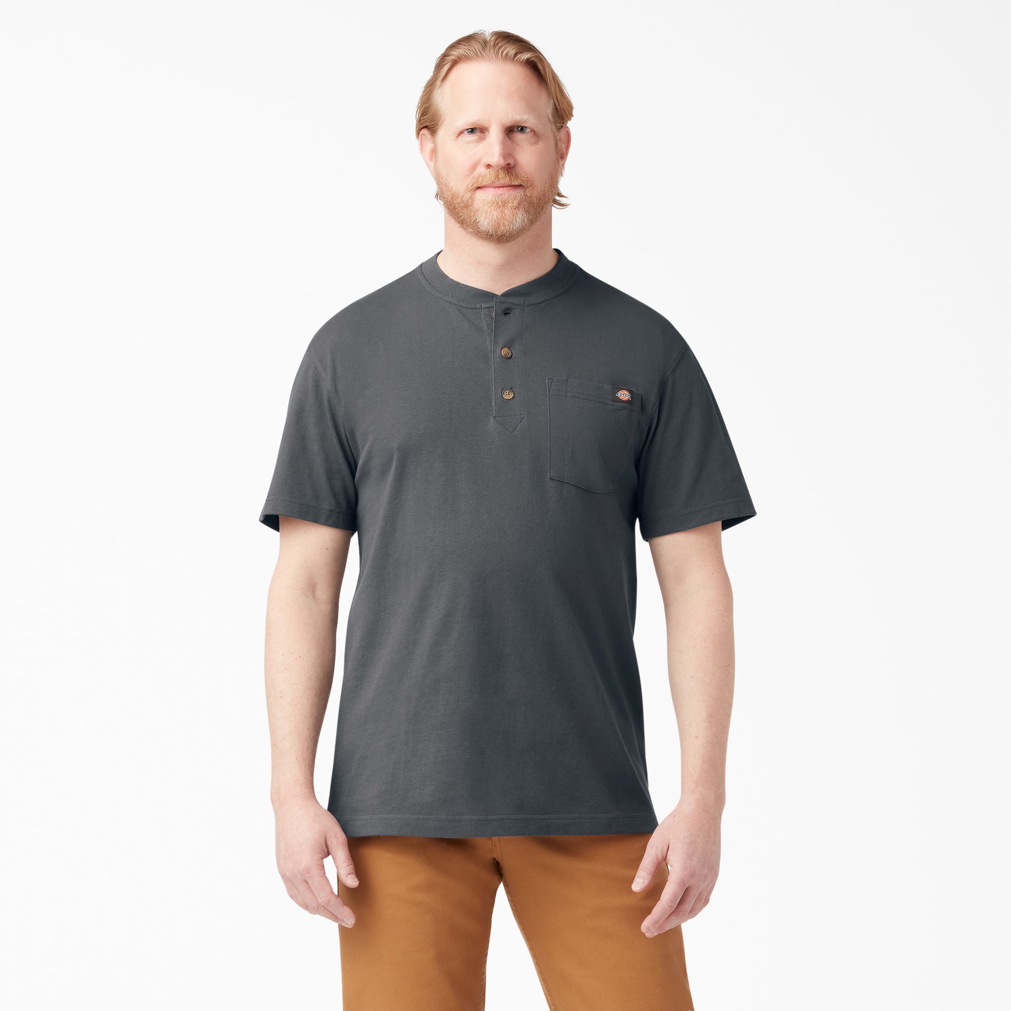 Heavyweight Short Sleeve Henley T-Shirt