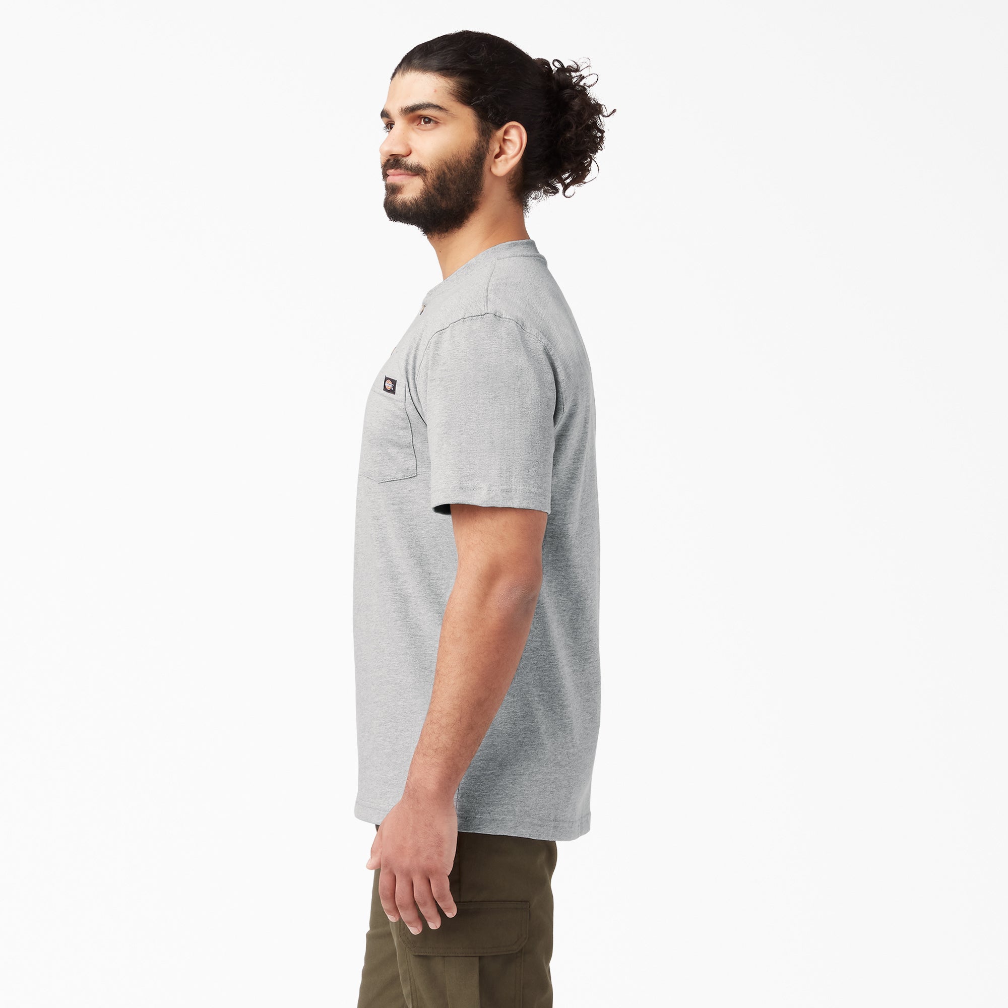 Heavyweight Short Sleeve Henley T-Shirt - 图片 3