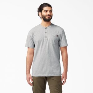 Heavyweight Short Sleeve Henley T-Shirt
