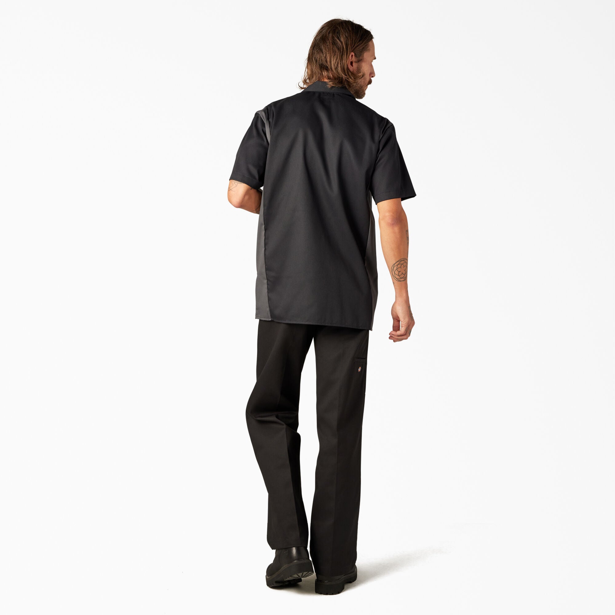 Two-Tone Short Sleeve Work Shirt - 图片 6