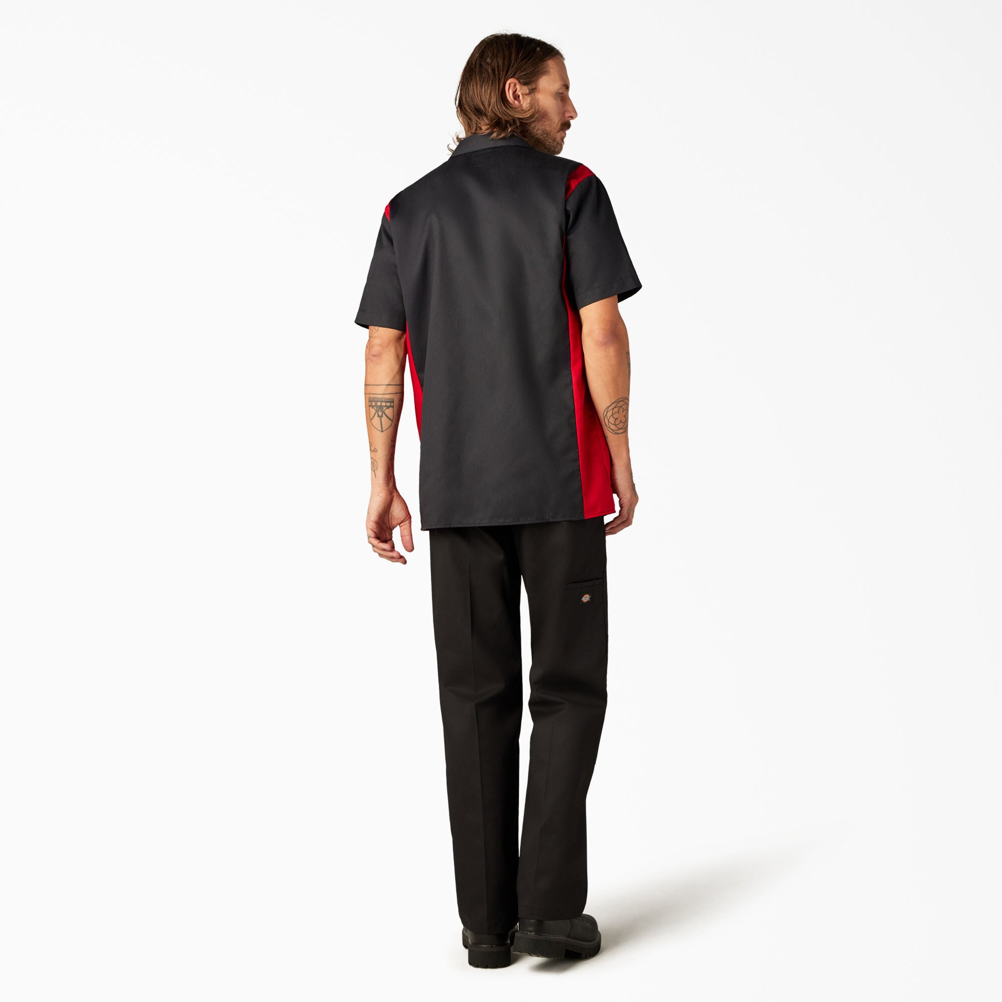 Two-Tone Short Sleeve Work Shirt - 图片 4