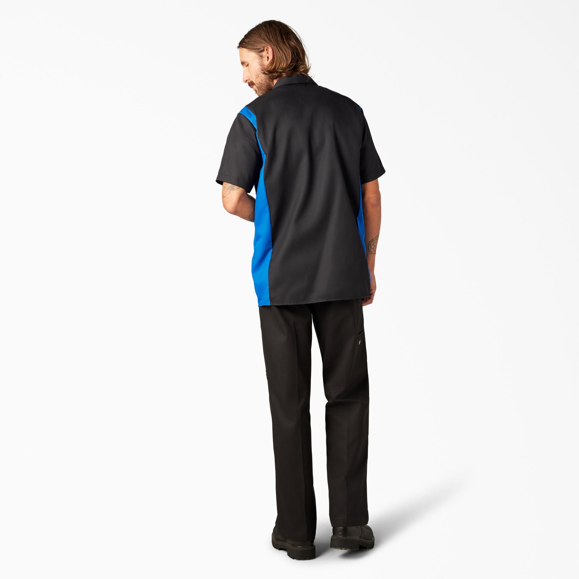 Two-Tone Short Sleeve Work Shirt - 图片 6