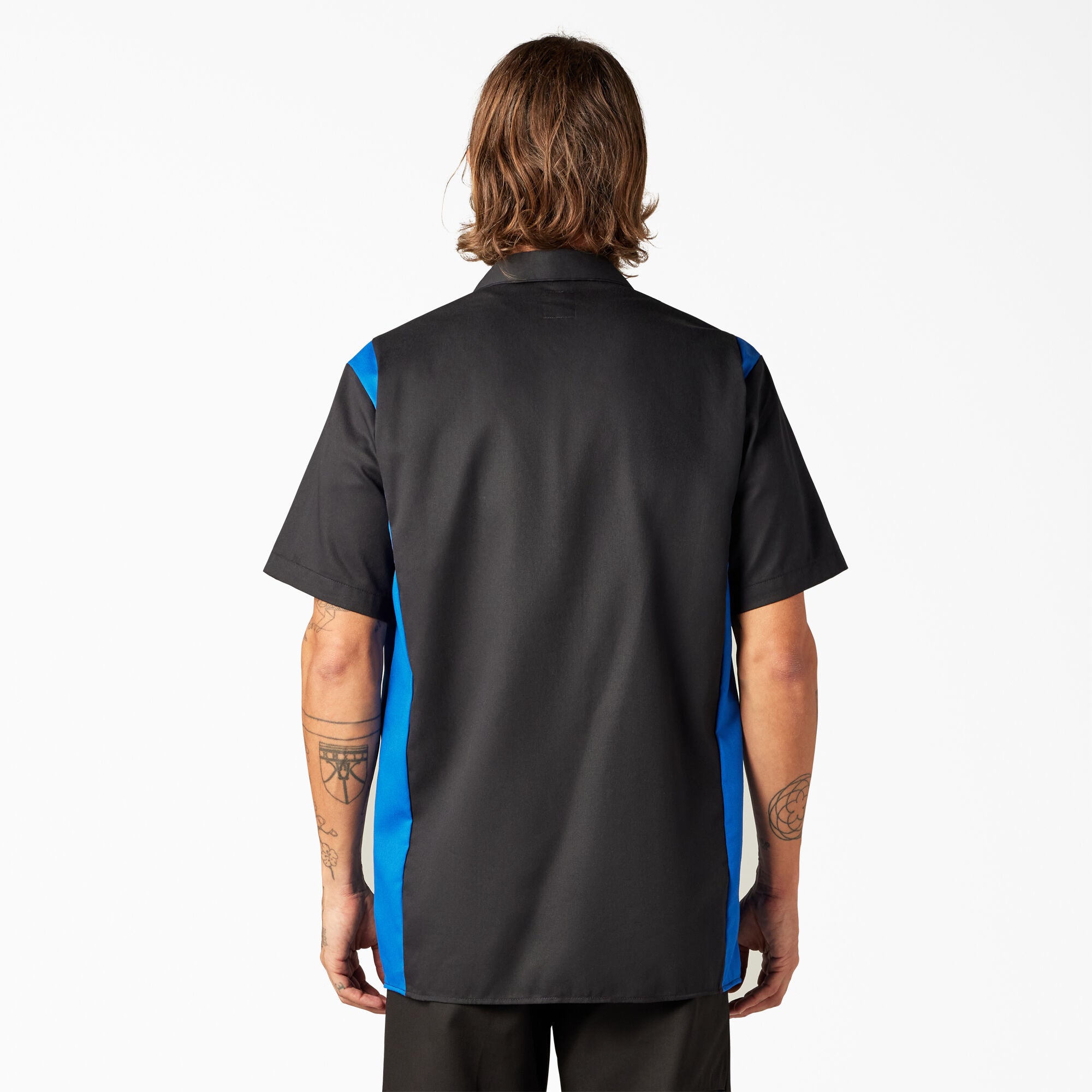 Two-Tone Short Sleeve Work Shirt - 图片 2