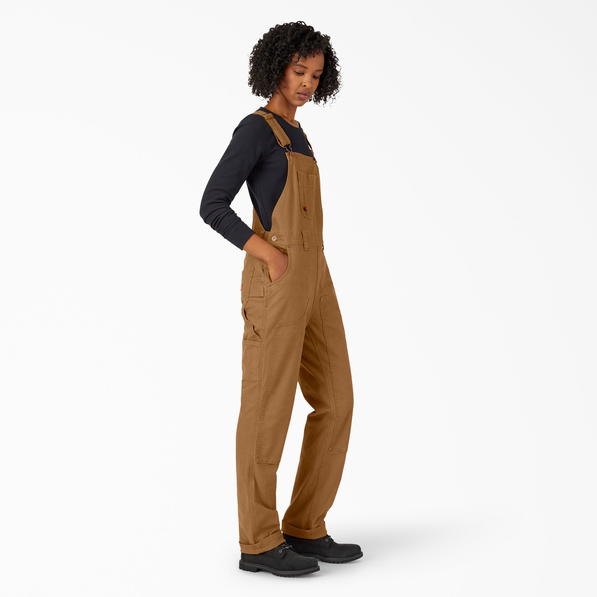 Women's Straight Fit Duck Double Front Bib Overalls - 图片 4