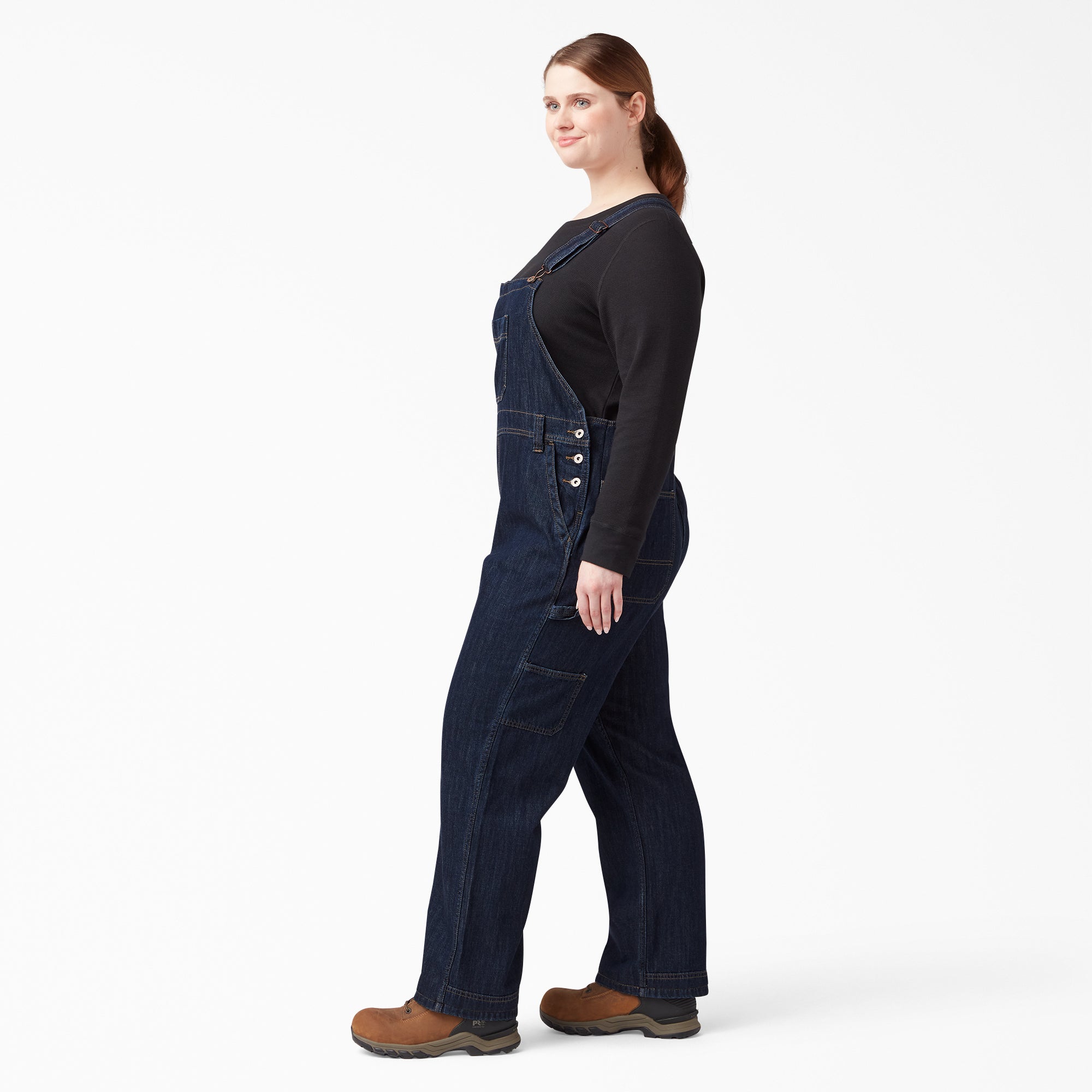Women's Plus Relaxed Fit Bib Overalls - 图片 3
