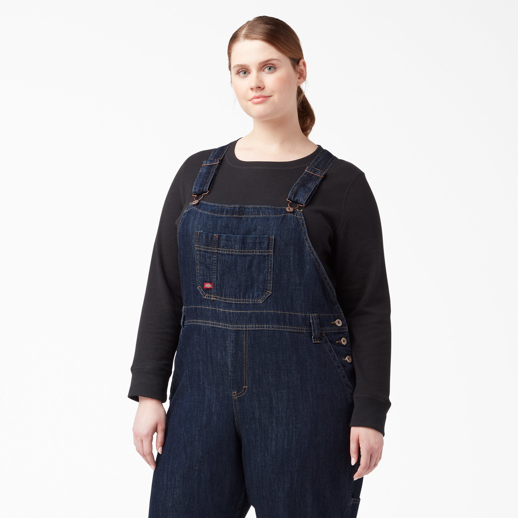 Women's Plus Relaxed Fit Bib Overalls - 图片 4