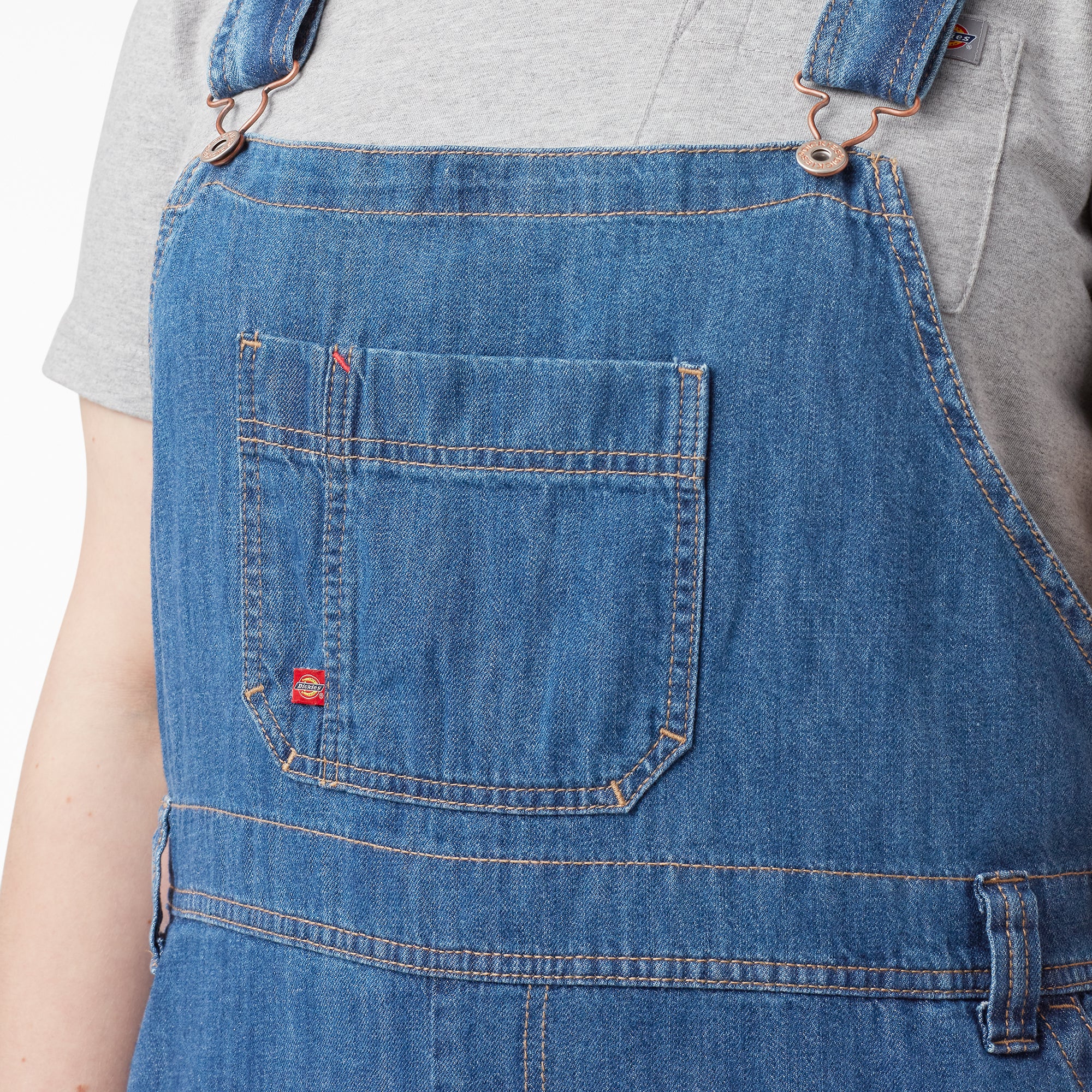 Women's Plus Relaxed Fit Bib Overalls - 图片 5
