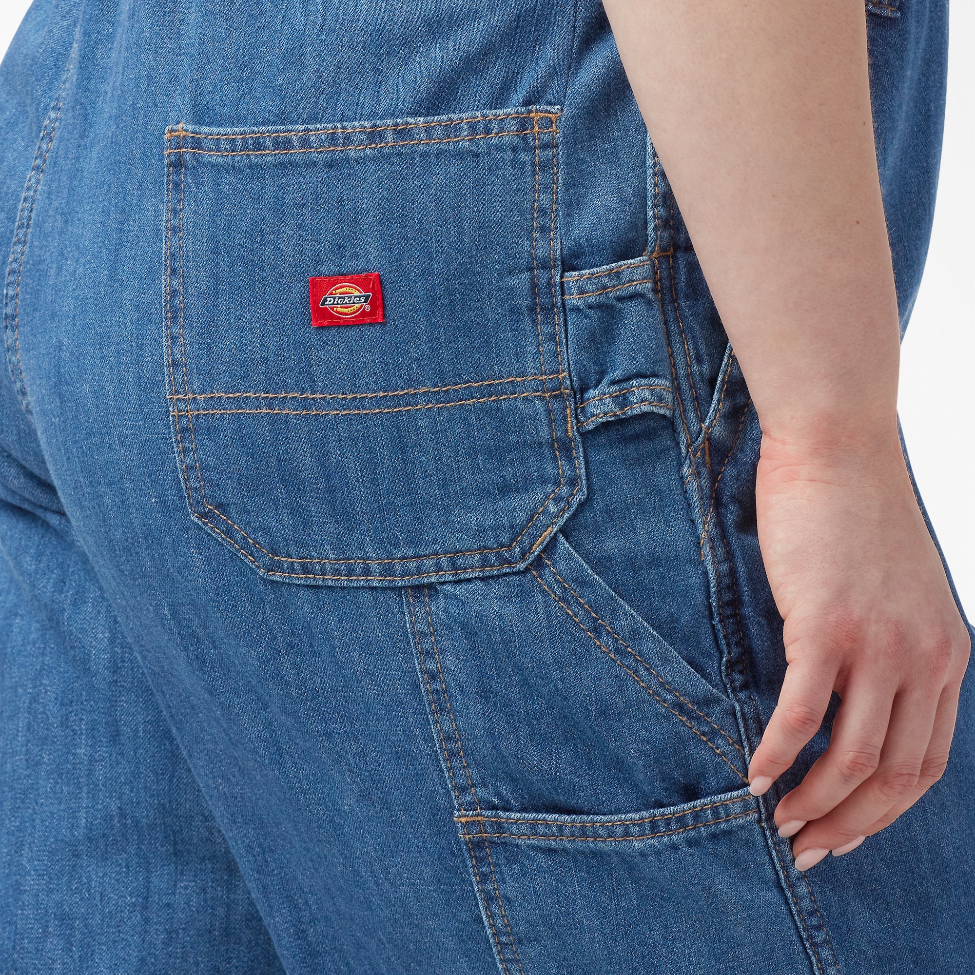 Women's Plus Relaxed Fit Bib Overalls - 图片 6