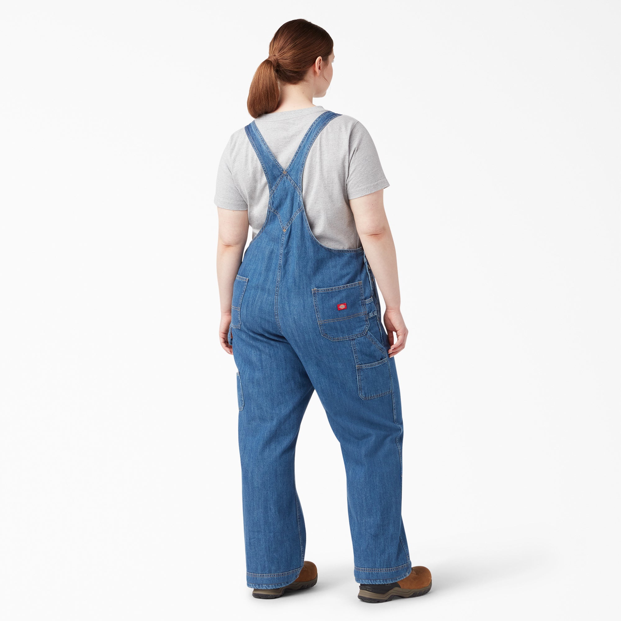 Women's Plus Relaxed Fit Bib Overalls - 图片 2