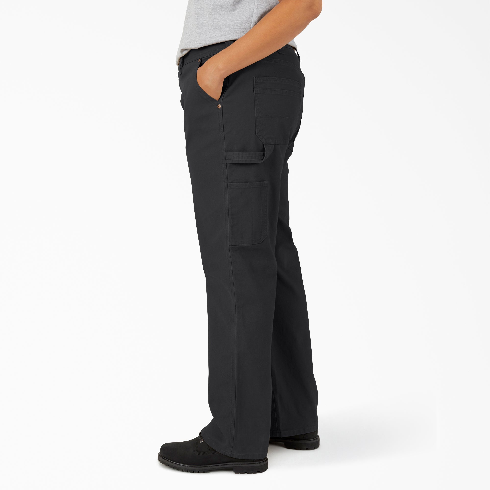 Women's Plus FLEX Relaxed Straight Fit Duck Carpenter Pants - 图片 3