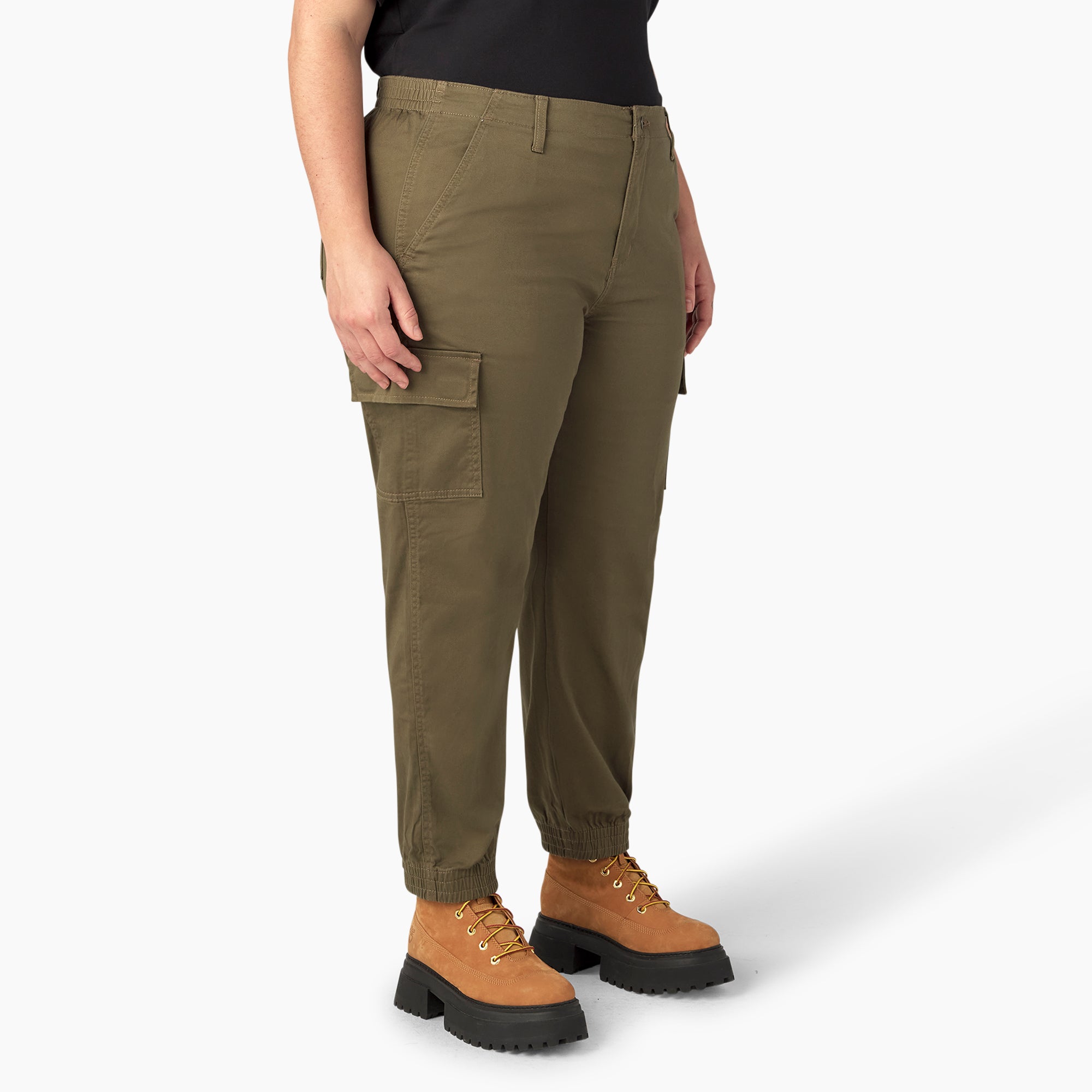 Women's Plus High Rise Fit Cargo Pants - 图片 4