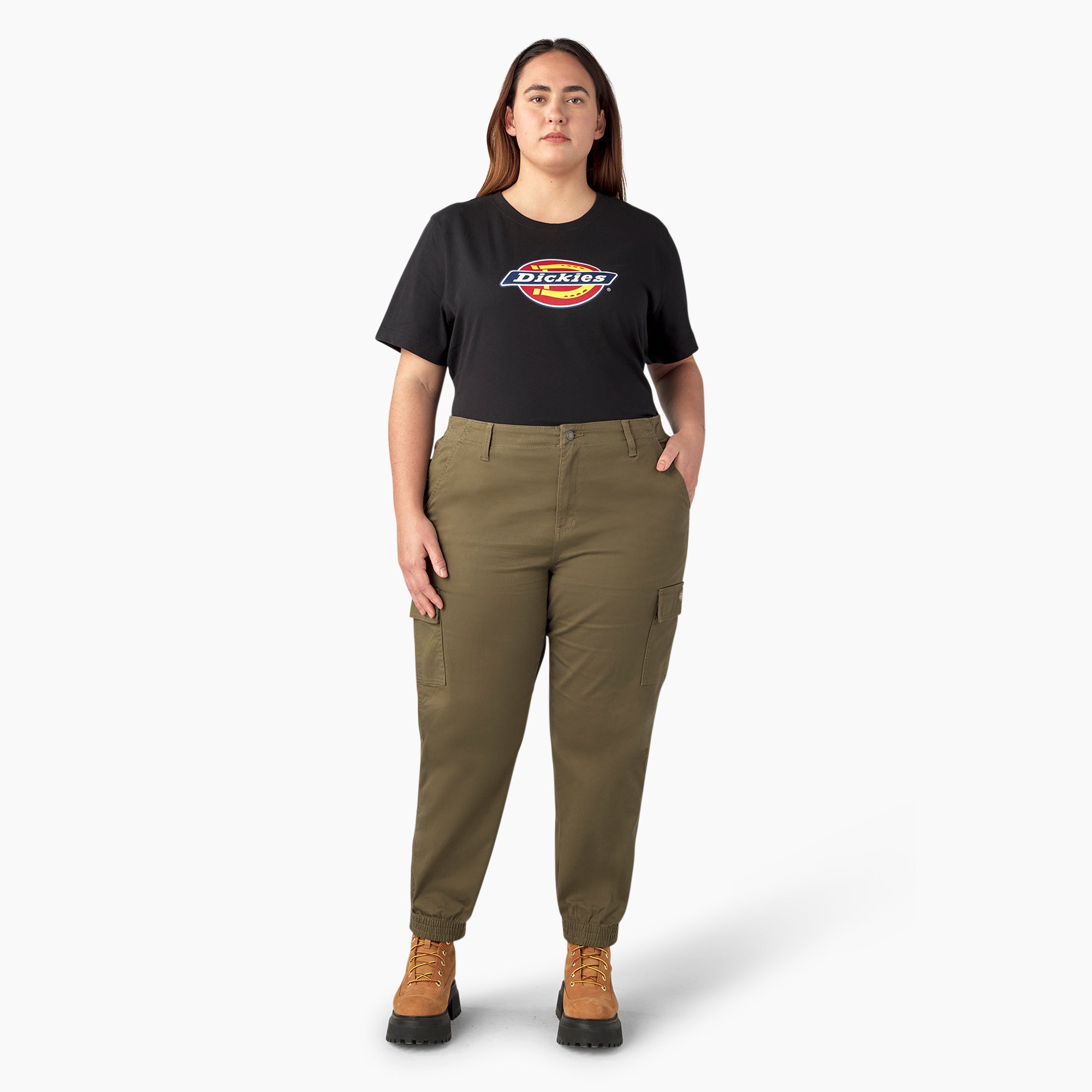 Women's Plus High Rise Fit Cargo Pants - 图片 5