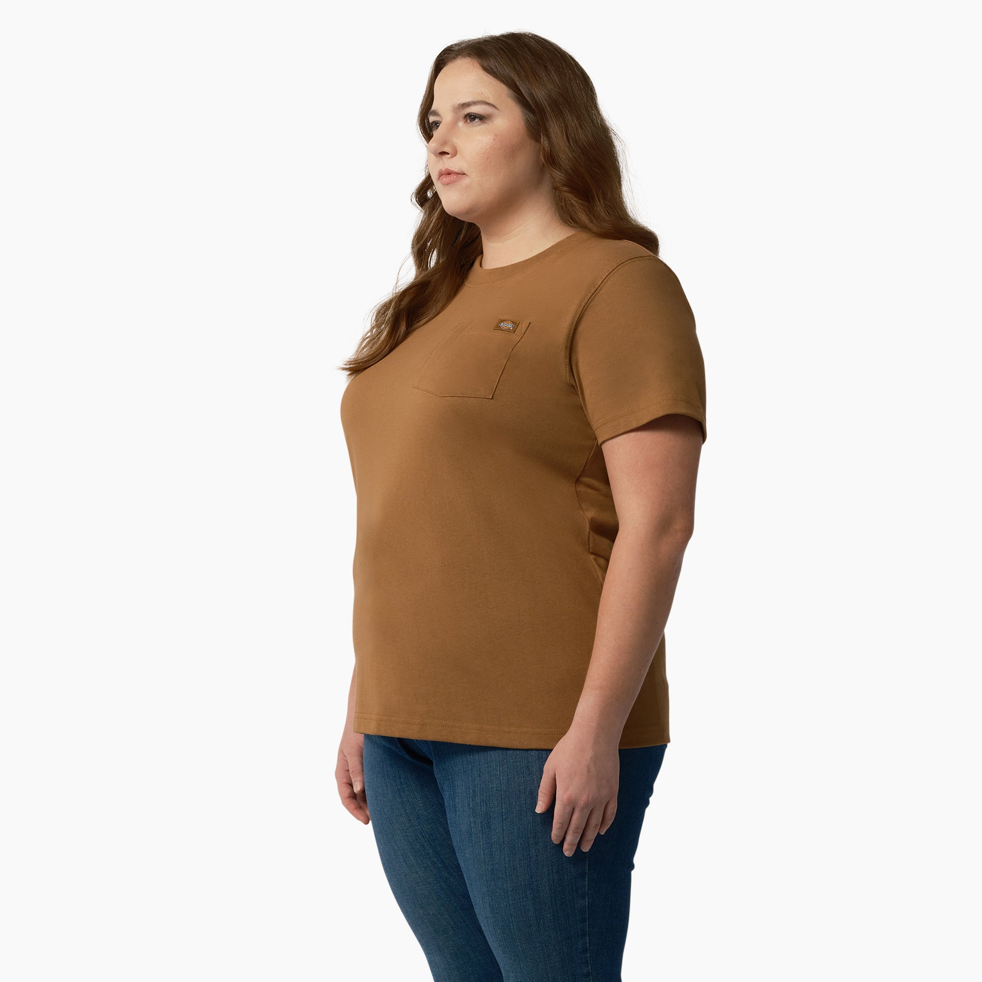 Women's Plus Heavyweight Short Sleeve Pocket T-Shirt - 图片 3