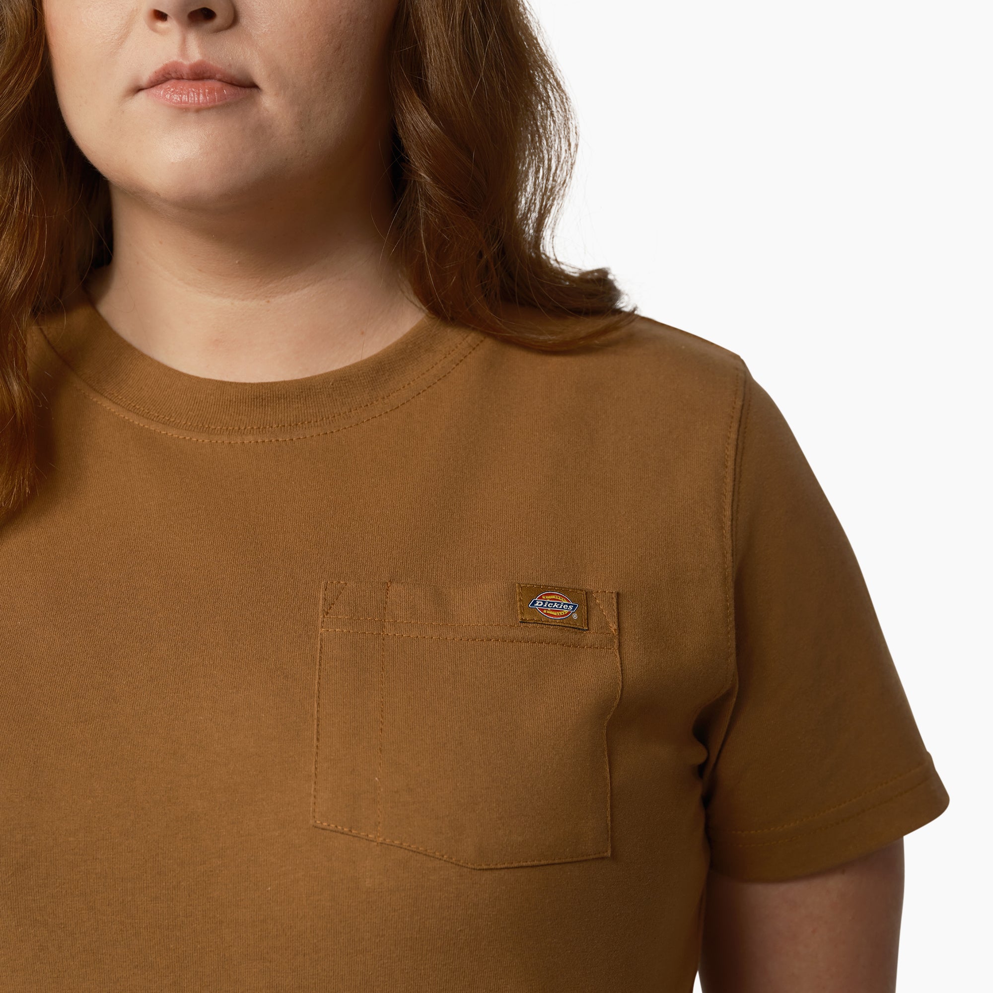 Women's Plus Heavyweight Short Sleeve Pocket T-Shirt - 图片 5