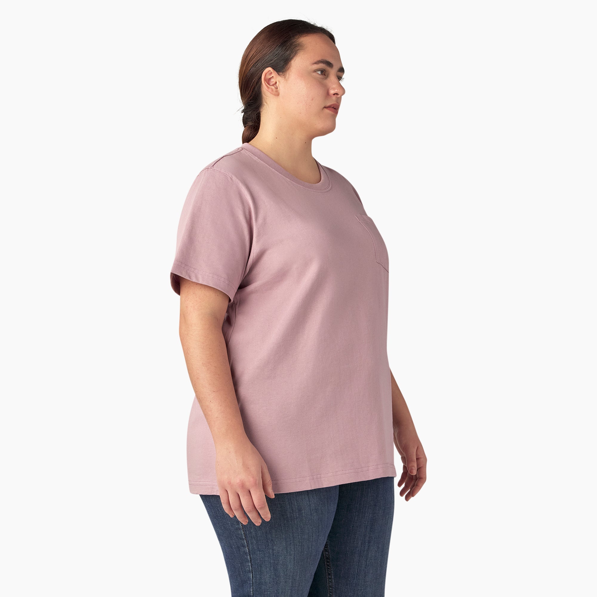 Women's Plus Heavyweight Short Sleeve Pocket T-Shirt - 图片 4