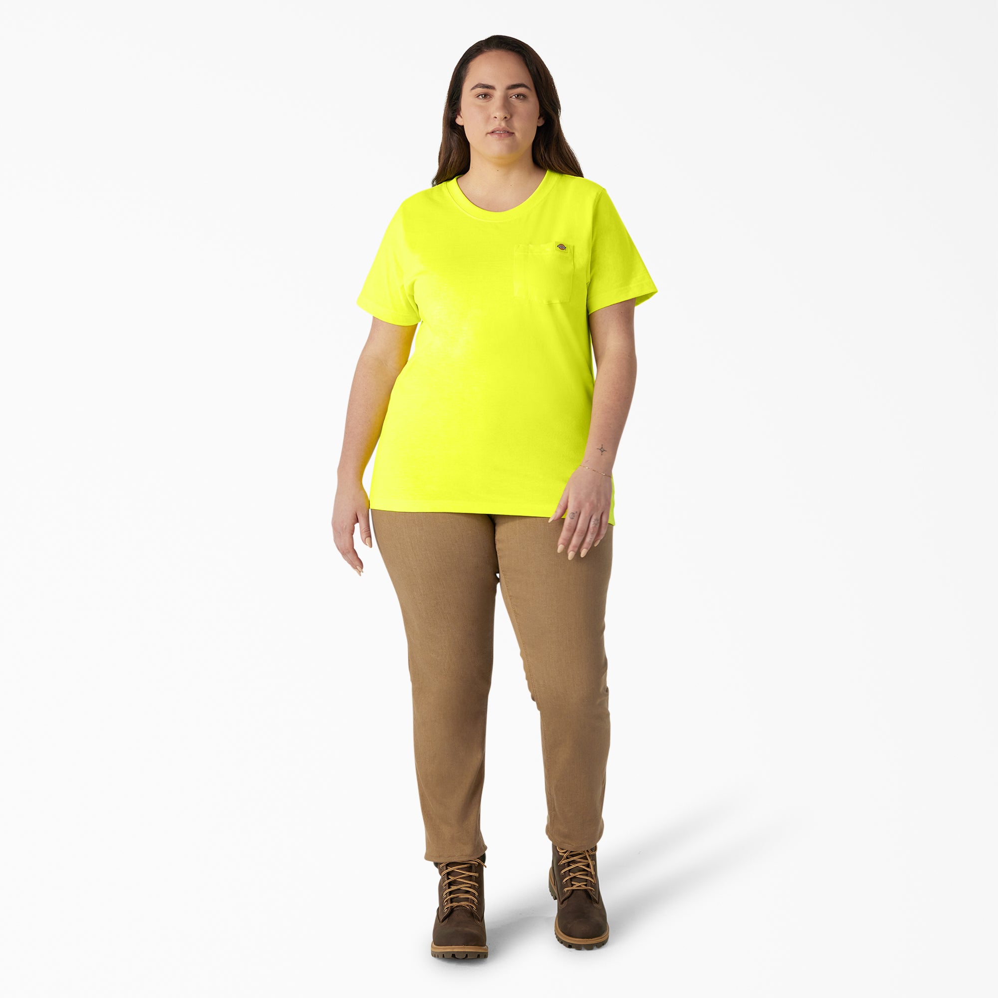 Women's Plus Heavyweight Short Sleeve Pocket T-Shirt - 图片 4