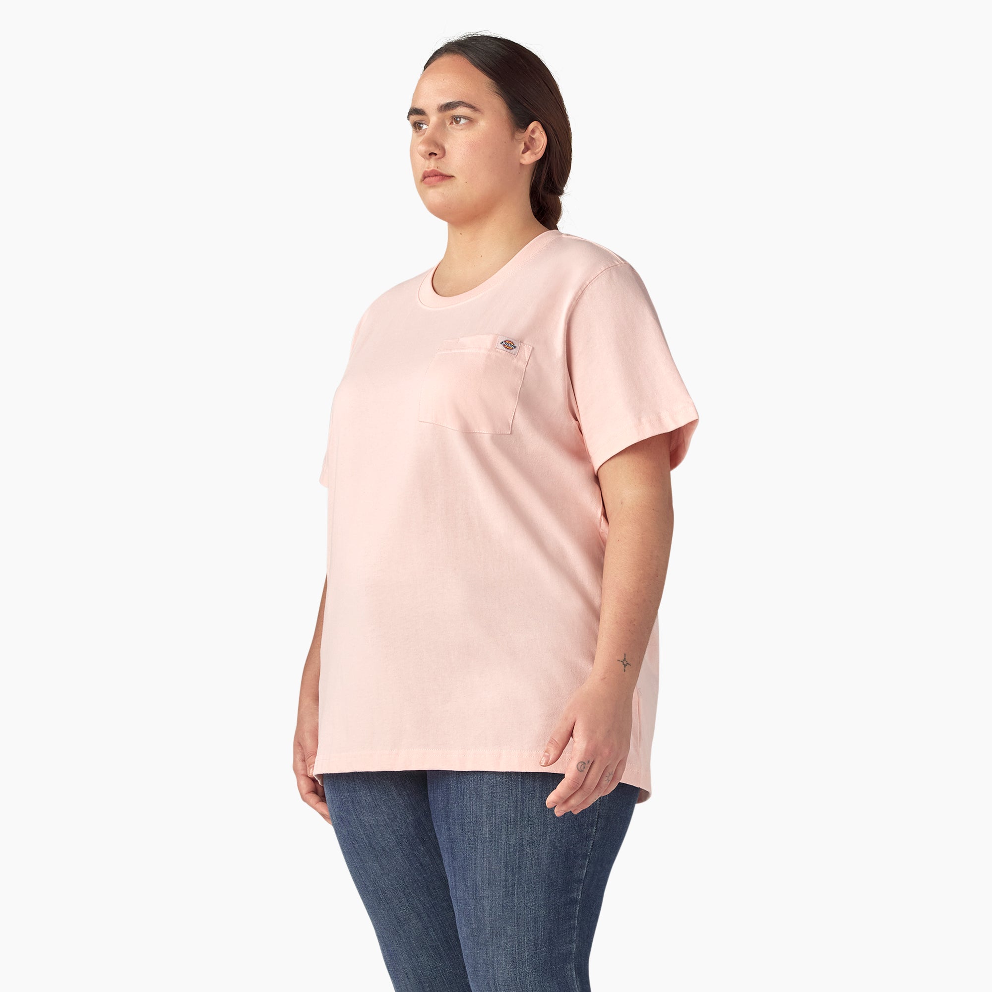 Women's Plus Heavyweight Short Sleeve Pocket T-Shirt - 图片 3