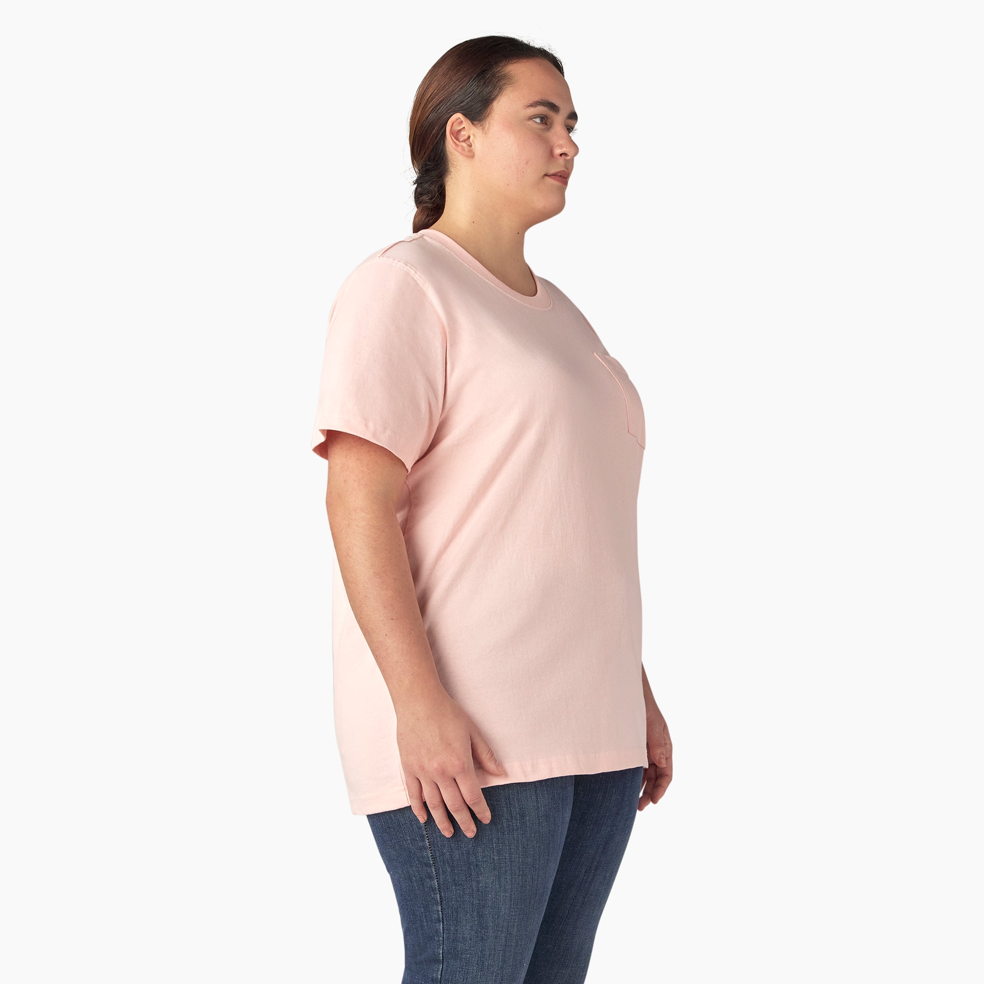 Women's Plus Heavyweight Short Sleeve Pocket T-Shirt - 图片 4