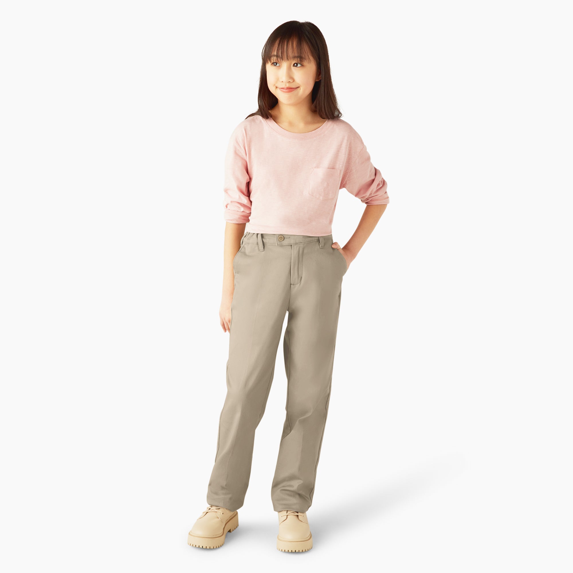 Girls' Slim Fit Pants. 4-20 - 图片 4