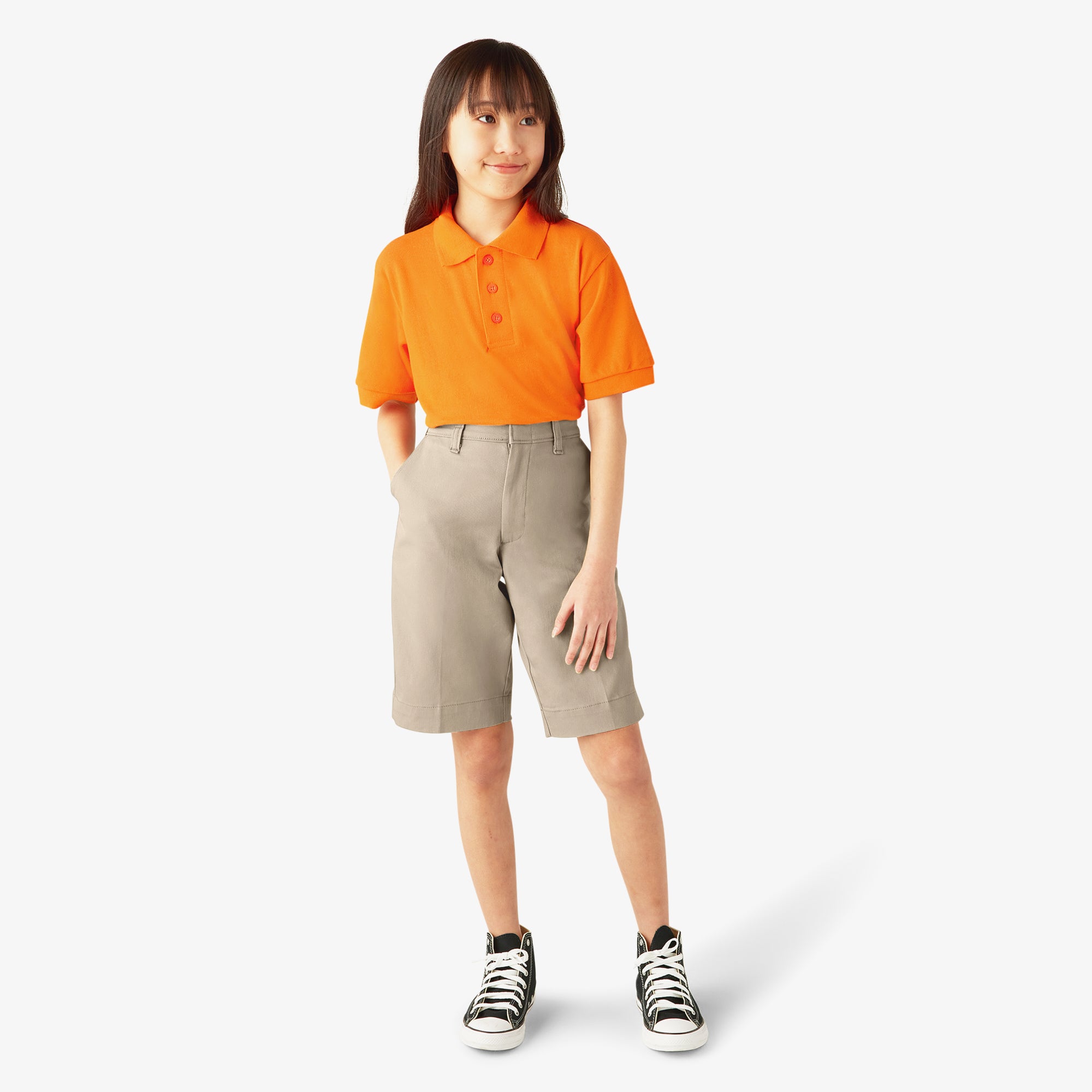 Girls' Classic Fit Bermuda Shorts. 4-20 - 图片 4
