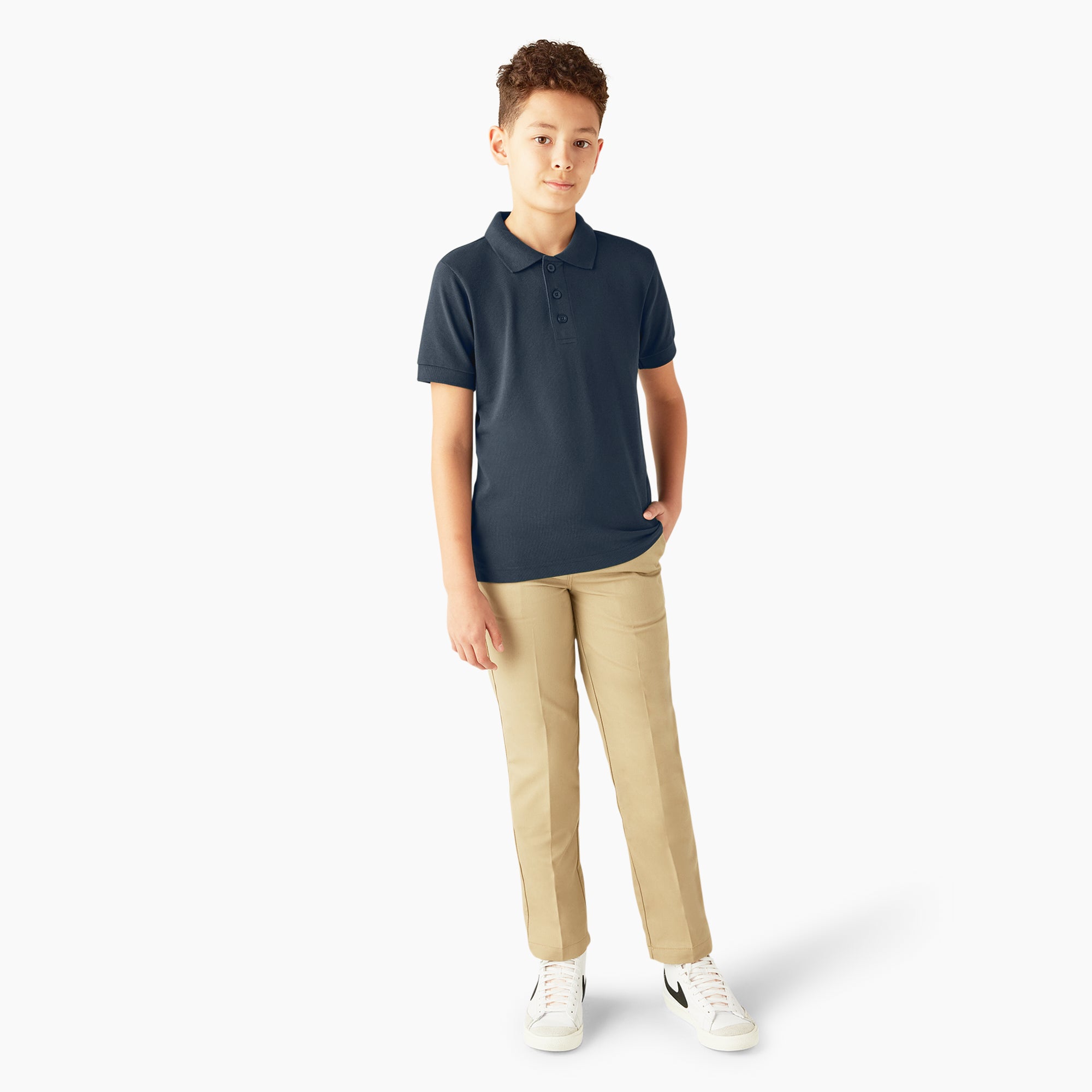 Kids' Piqu?? Short Sleeve Polo - 图片 4