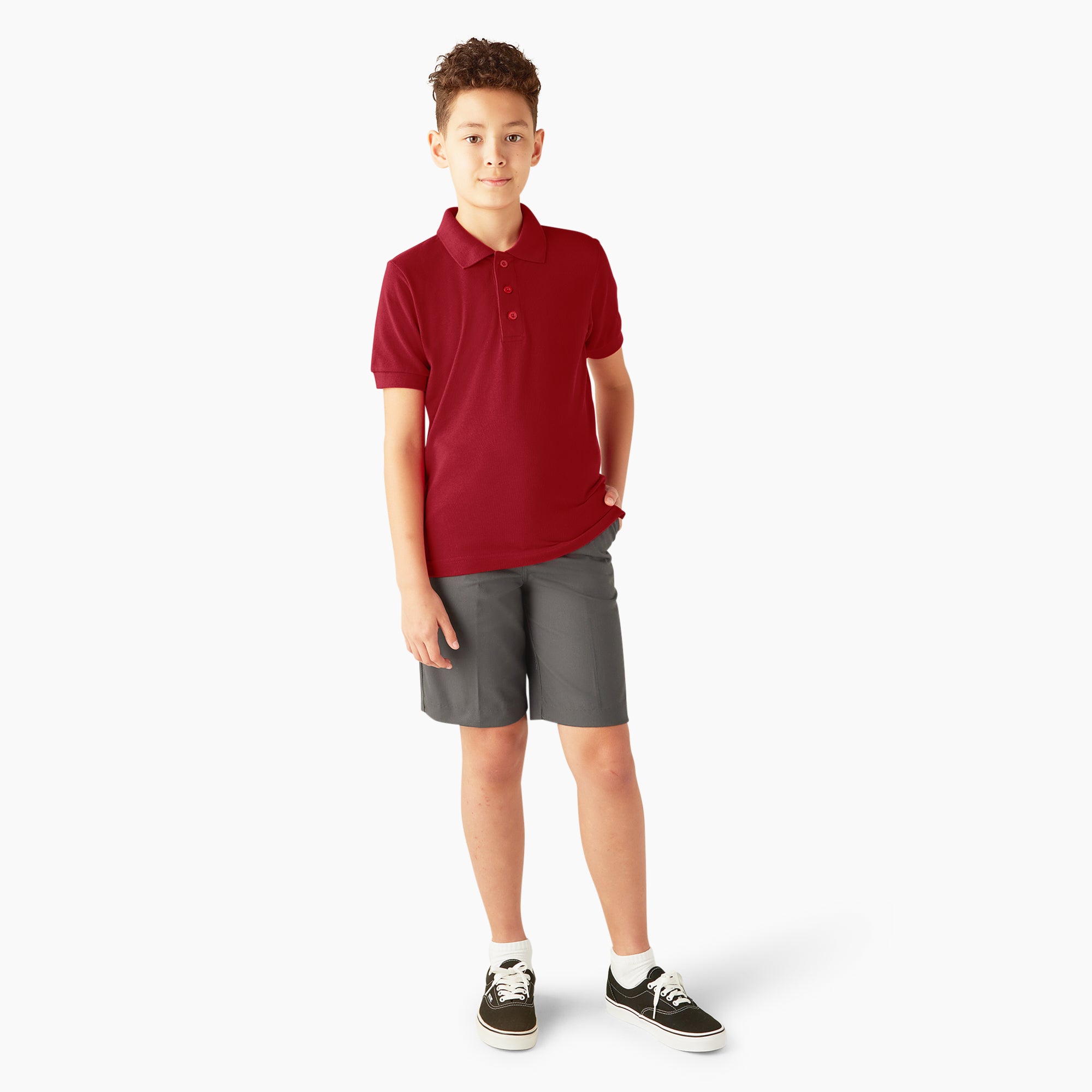 Kids' Piqu?? Short Sleeve Polo - 图片 4