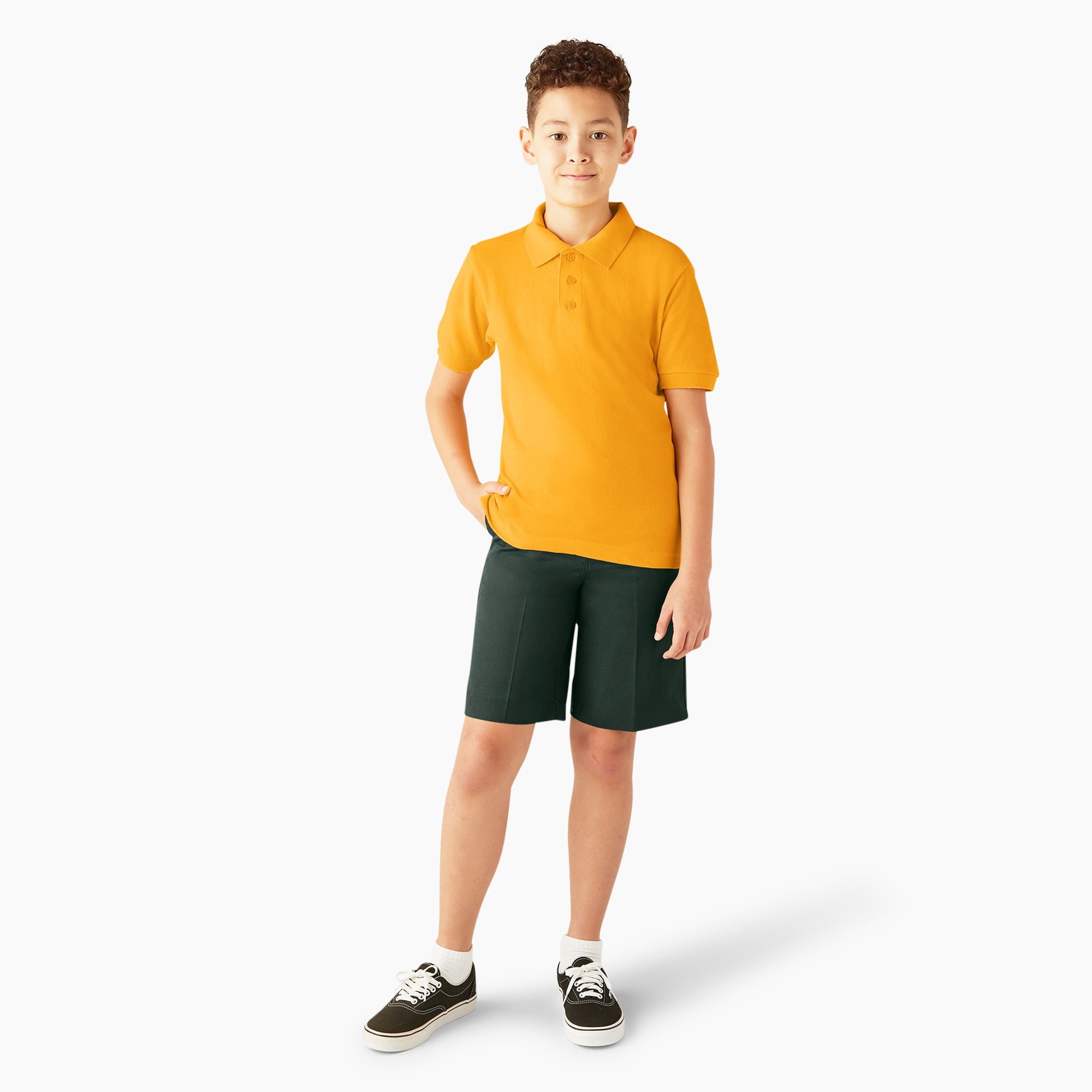 Kids' Piqu?? Short Sleeve Polo - 图片 4