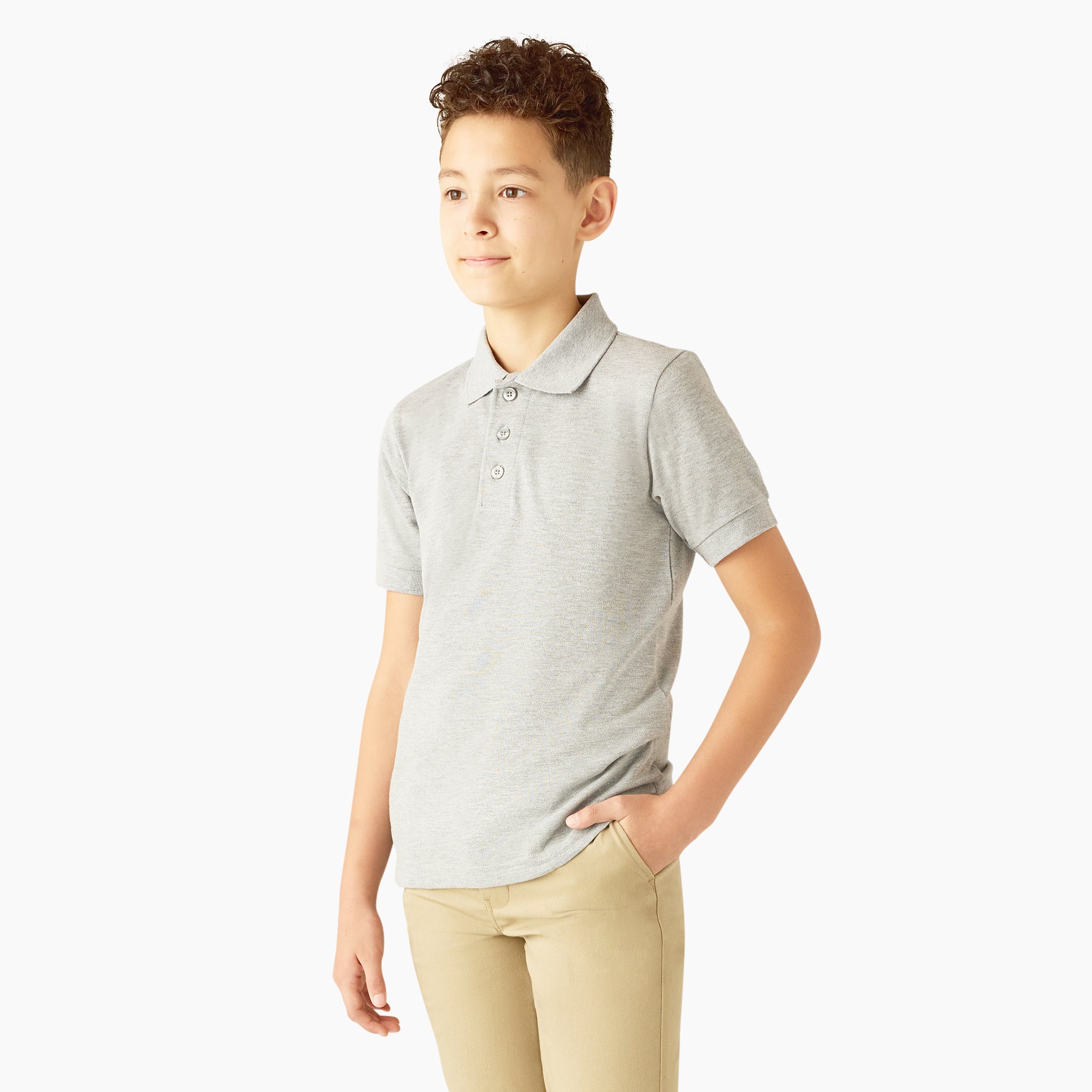 Kids' Piqu?? Short Sleeve Polo - 图片 3